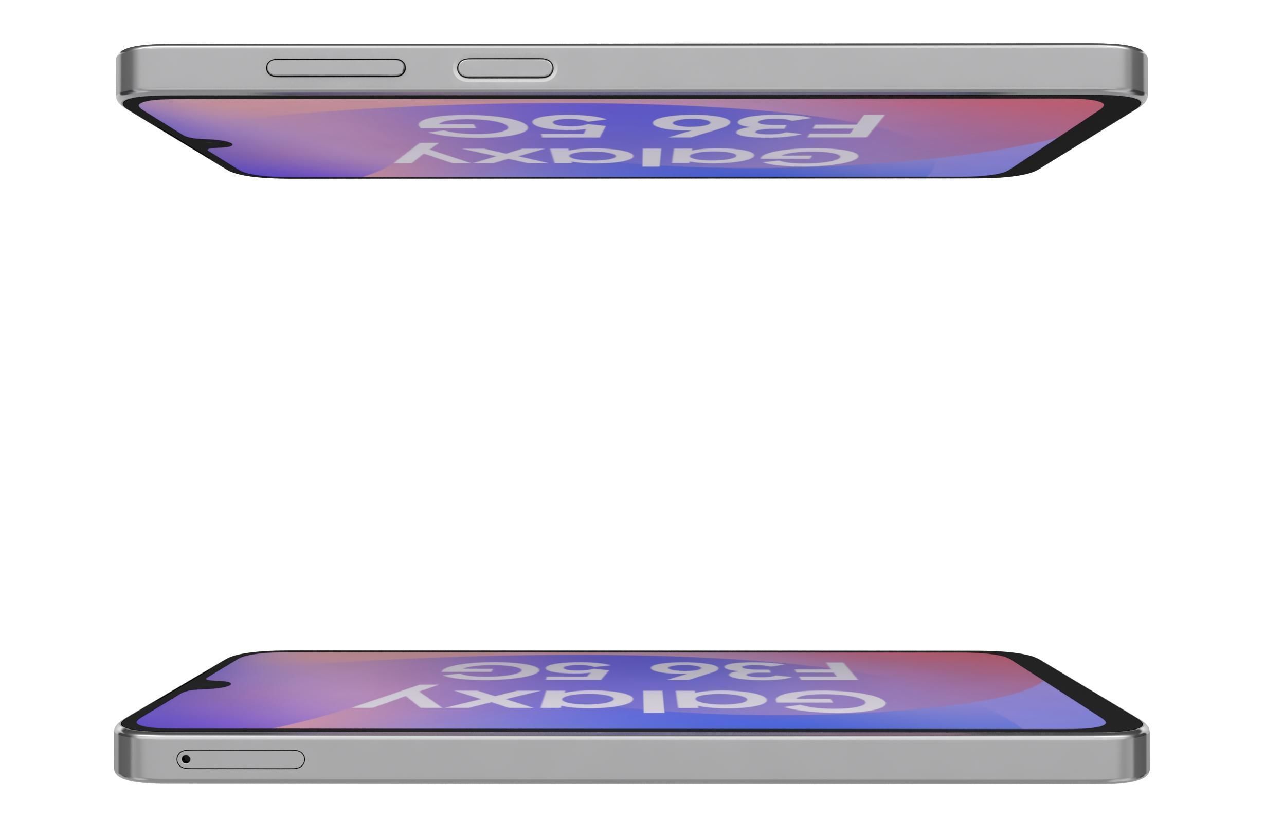 Samsung Galaxy F36 Onyx Black Low-poly 3D model_9