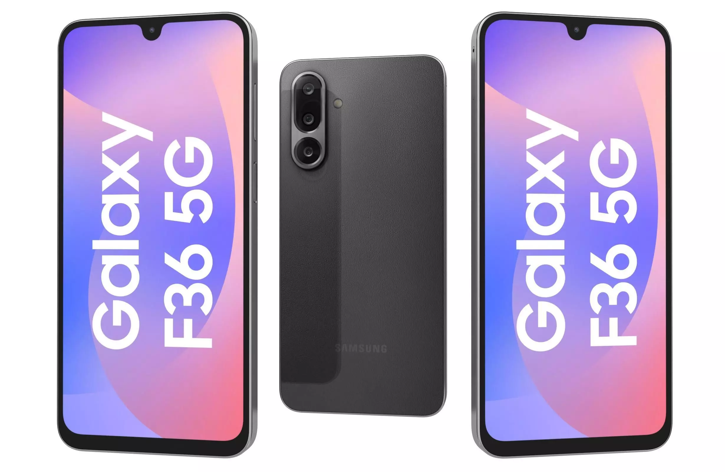 Samsung Galaxy F36 Onyx Black Low-poly 3D model_0