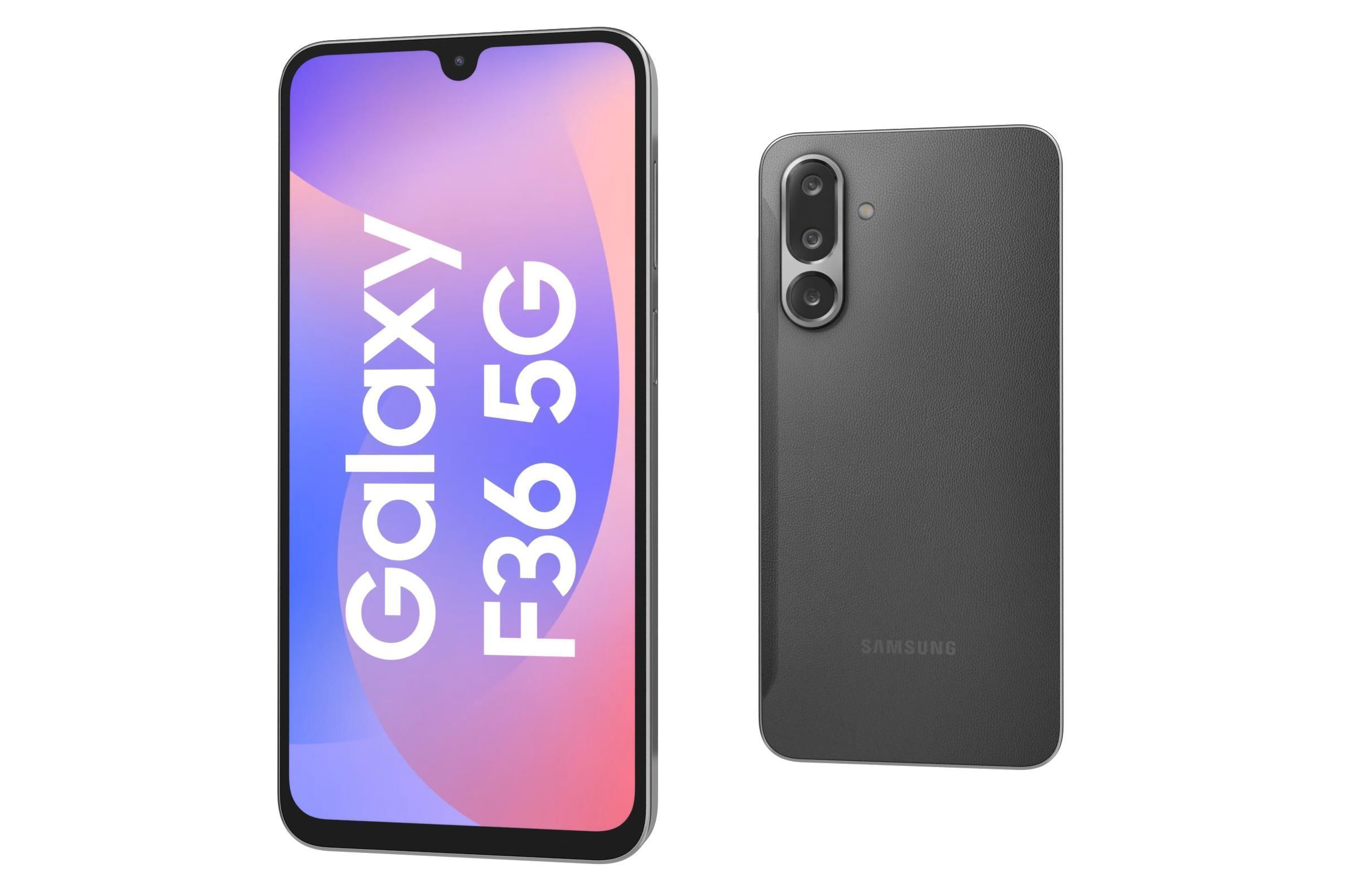 Samsung Galaxy F36 Onyx Black Low-poly 3D model_6