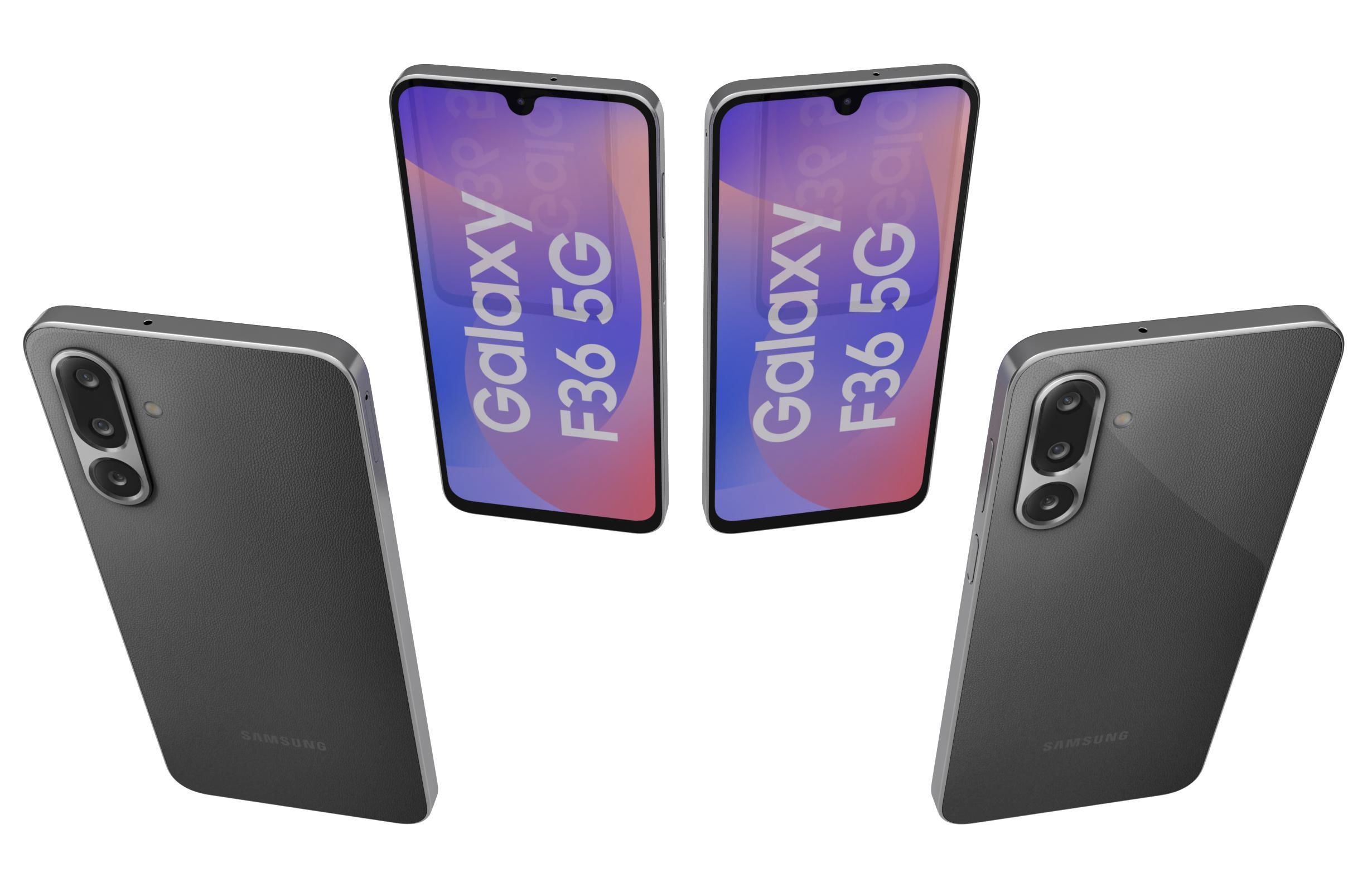 Samsung Galaxy F36 All Colors Low-poly 3D model_10
