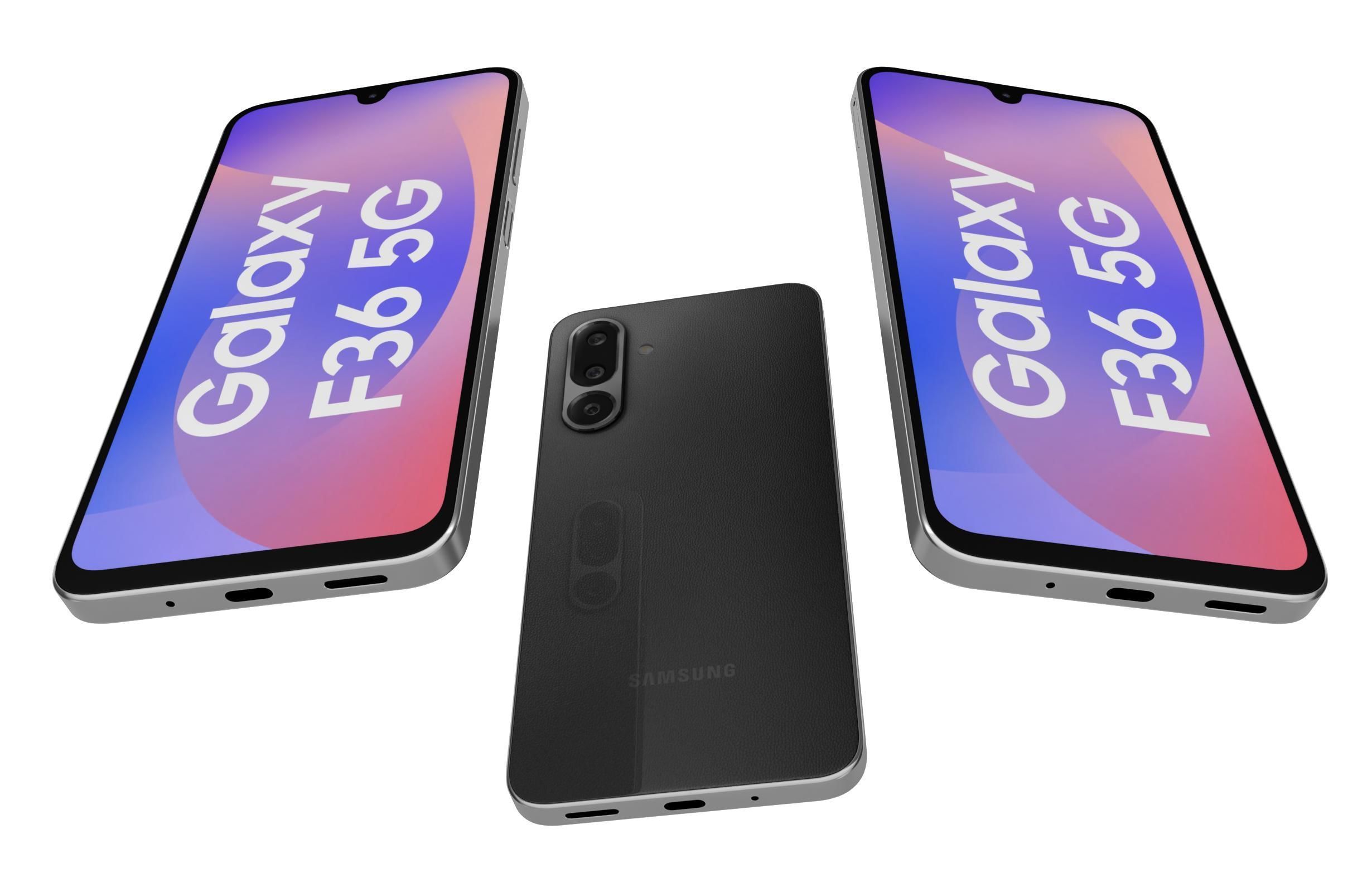 Samsung Galaxy F36 All Colors Low-poly 3D model_8