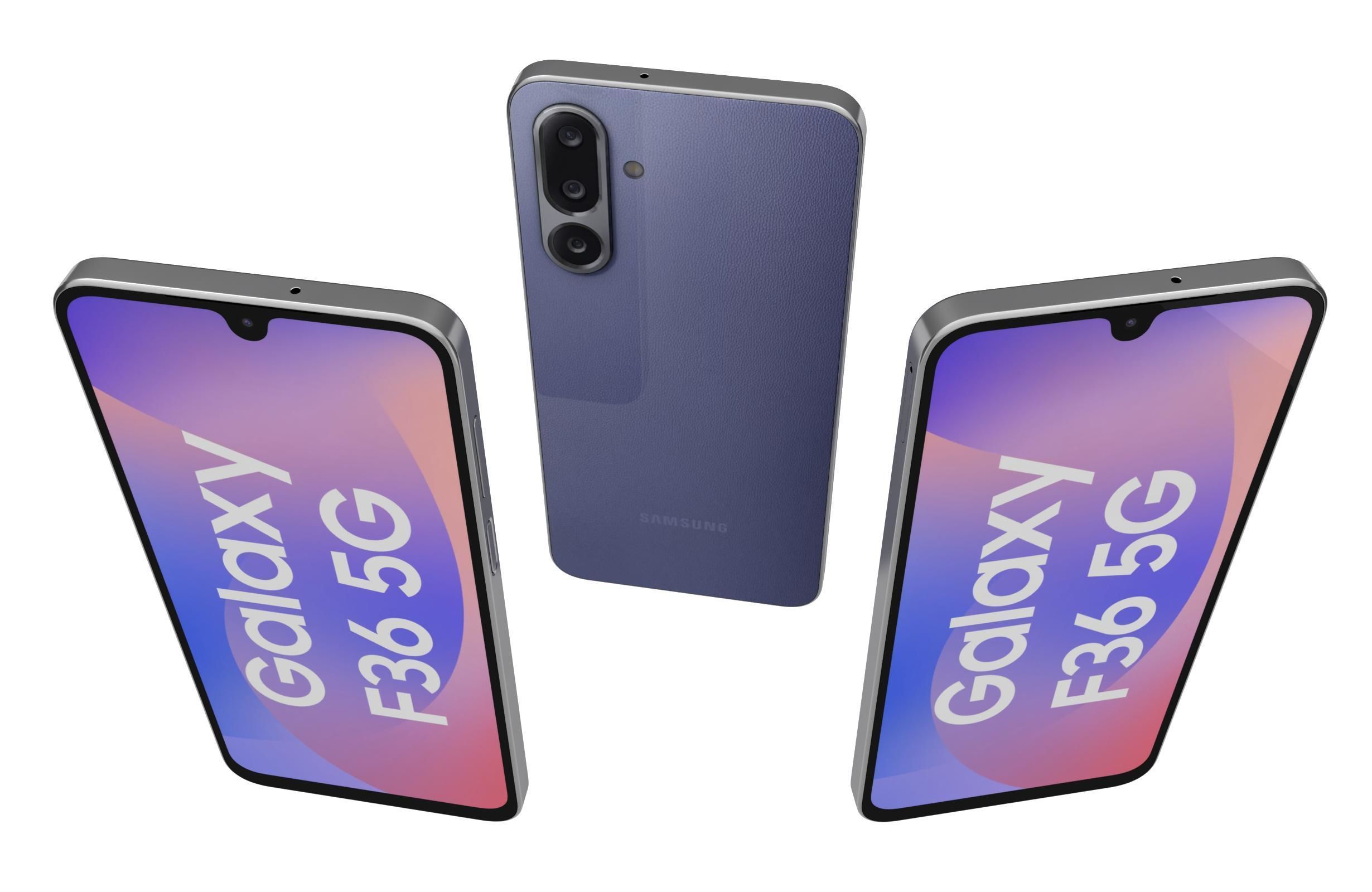 Samsung Galaxy F36 All Colors Low-poly 3D model_12