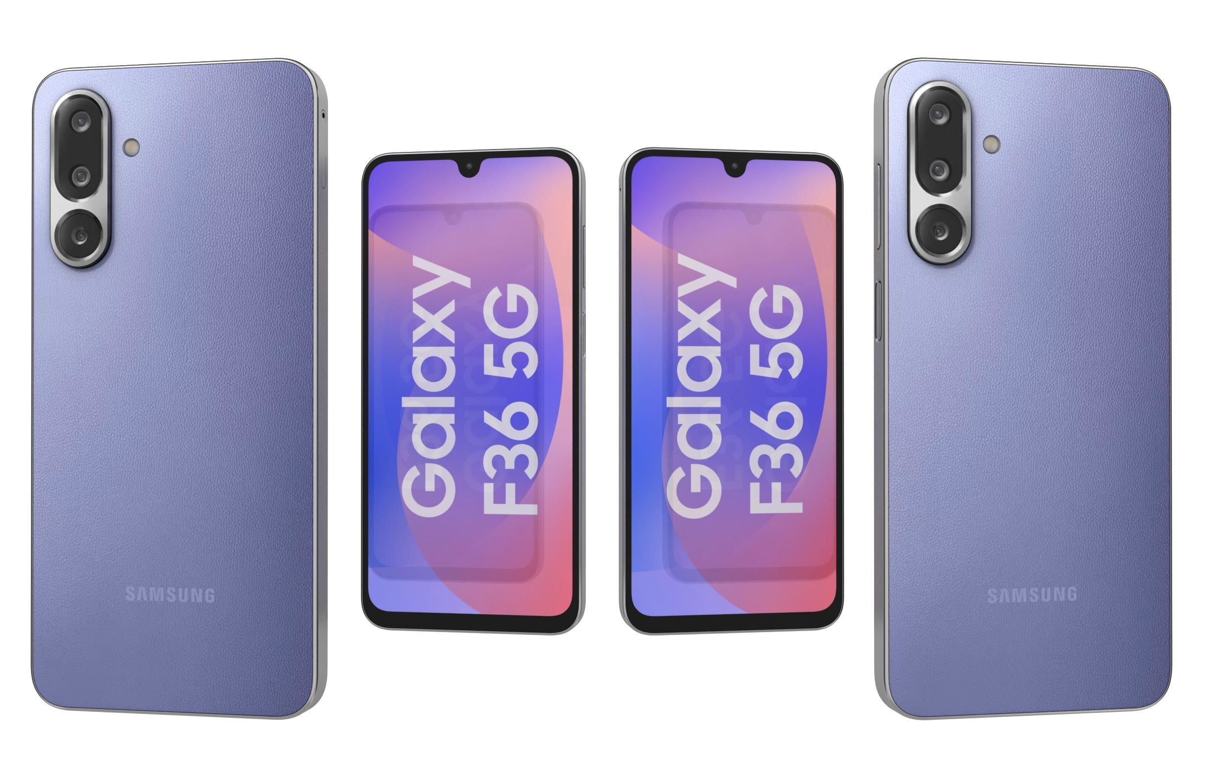 Samsung Galaxy F36 All Colors Low-poly 3D model_14