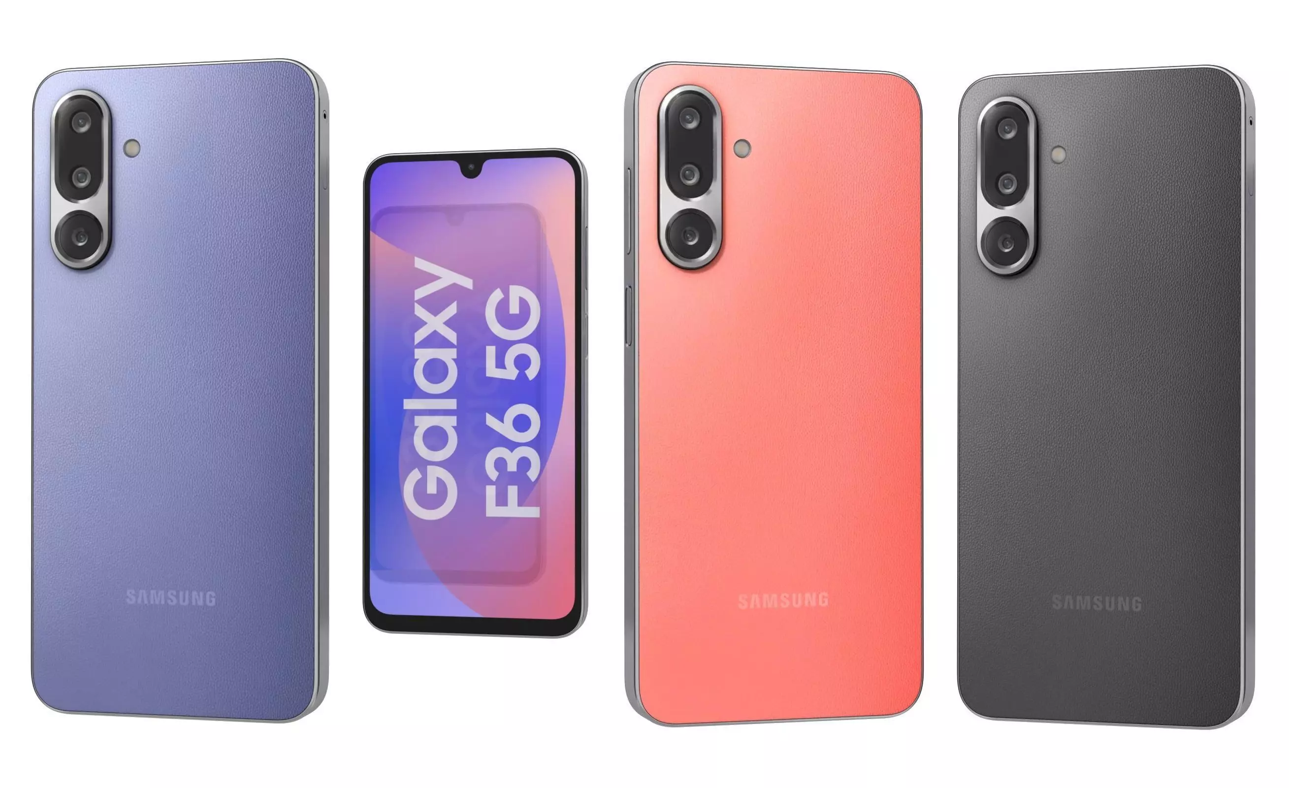 Samsung Galaxy F36 All Colors Low-poly 3D model_0