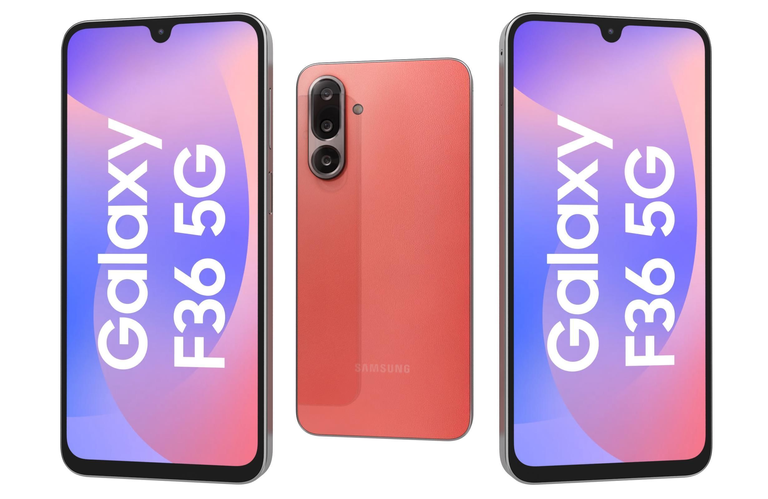 Samsung Galaxy F36 All Colors Low-poly 3D model_1