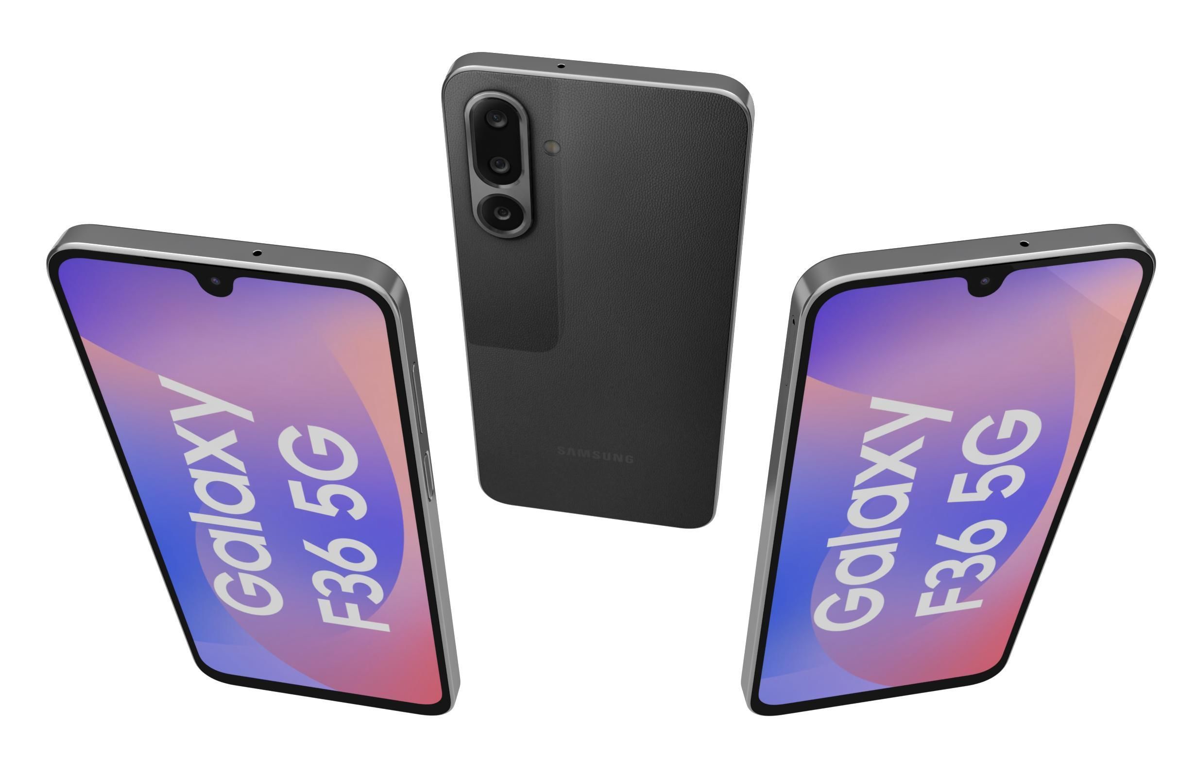 Samsung Galaxy F36 All Colors Low-poly 3D model_7