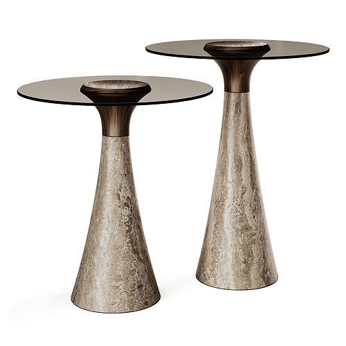 Lucenti Design Piera Glass Top Coffee Table 3D model