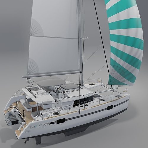 Lagoon 450 F Catamaran 3D Model PBR Rendering 2025 3D model 3D model