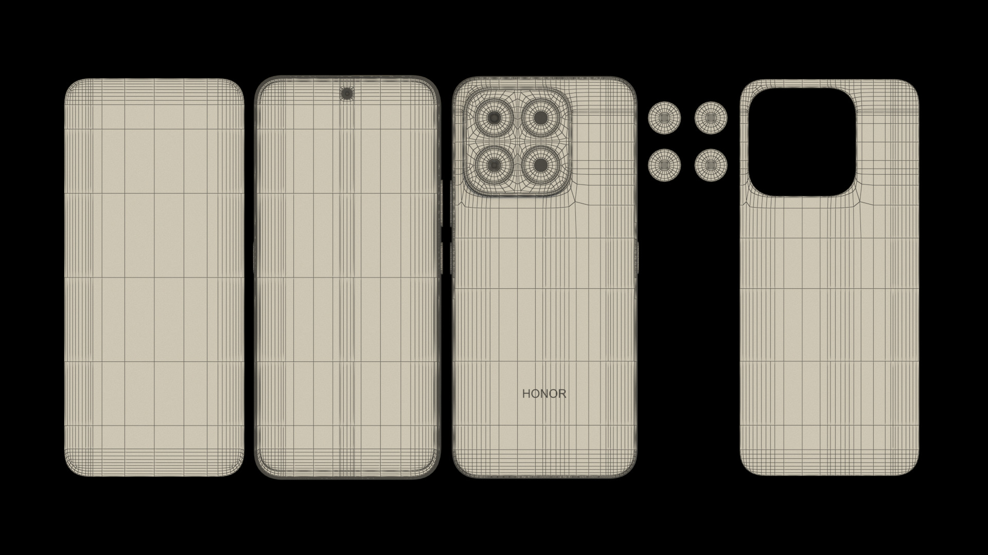 Honor X6c Moonlight White Low-poly 3D model_6