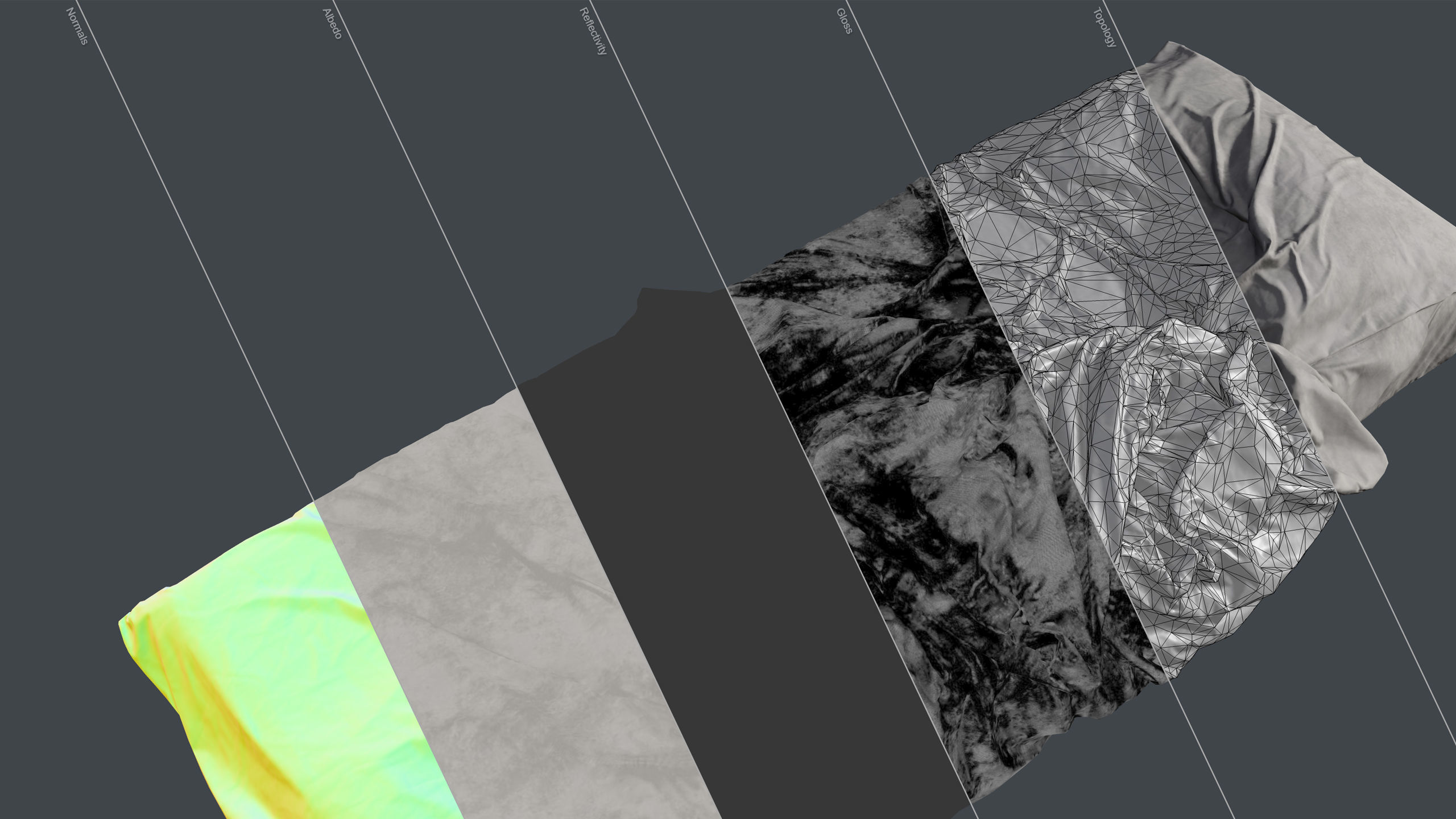 Single Bed Unmade Low-Poly Low-poly 3D model_8