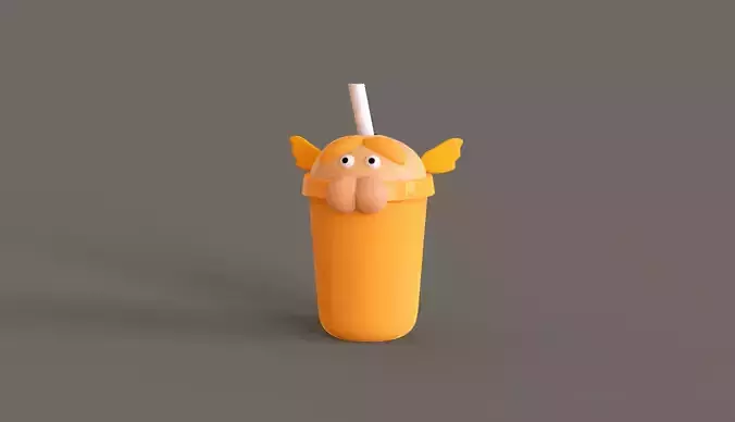 Angel with Bubble Tea Pack 03  Low-poly 3D model
