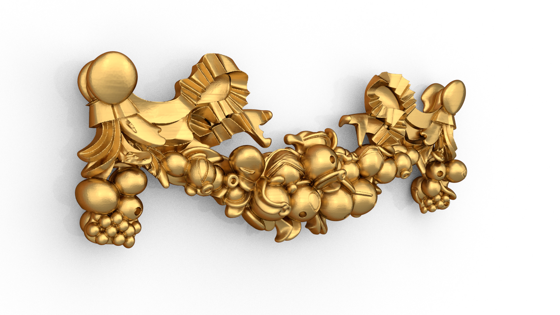 Swag Onlay decorative ornament cnc 3d printing 01 3D print model_2