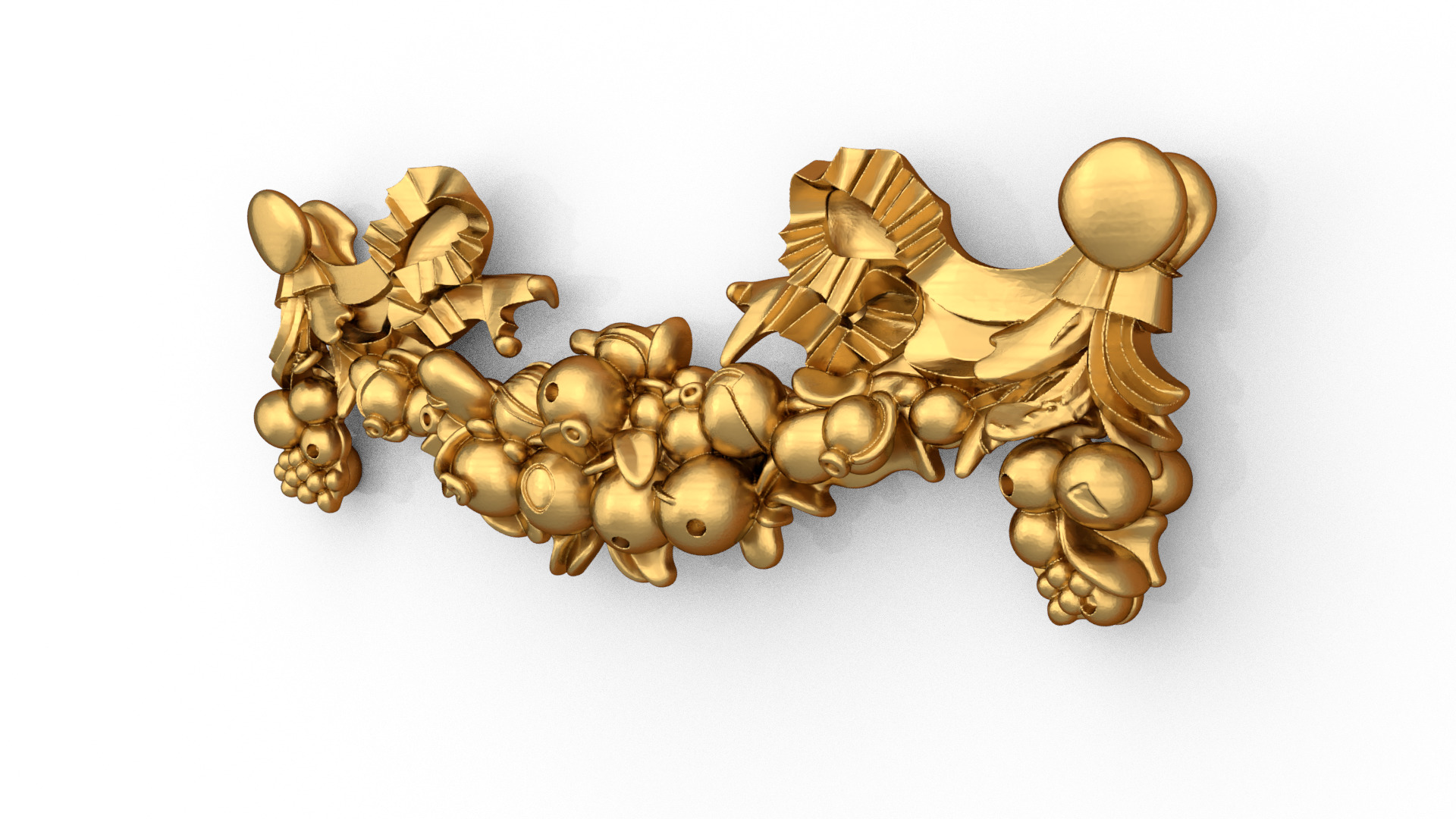 Swag Onlay decorative ornament cnc 3d printing 01 3D print model_1