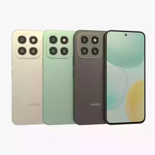 Honor X6c All Color Low-poly 3D model