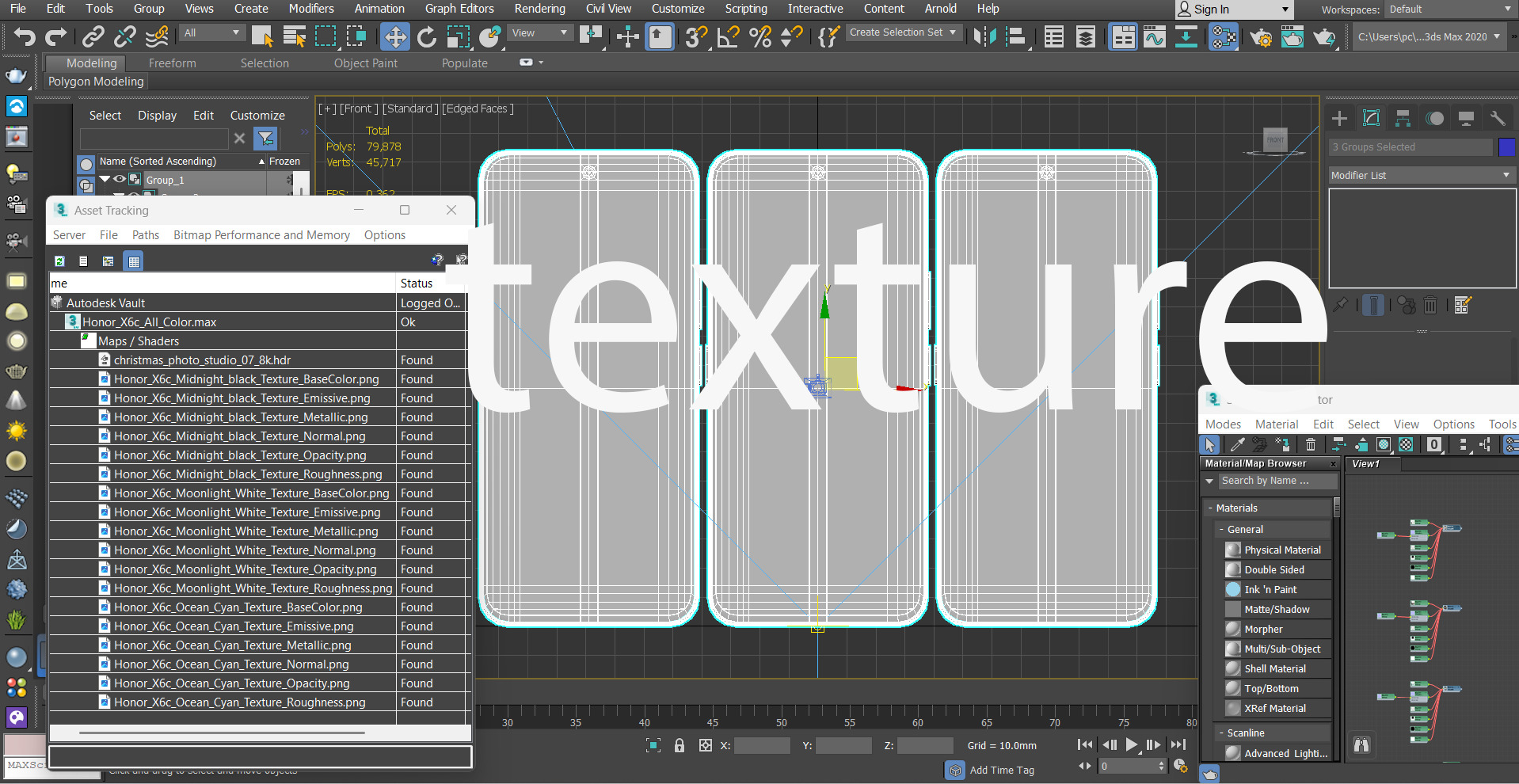 Honor X6c All Color Low-poly 3D model_23