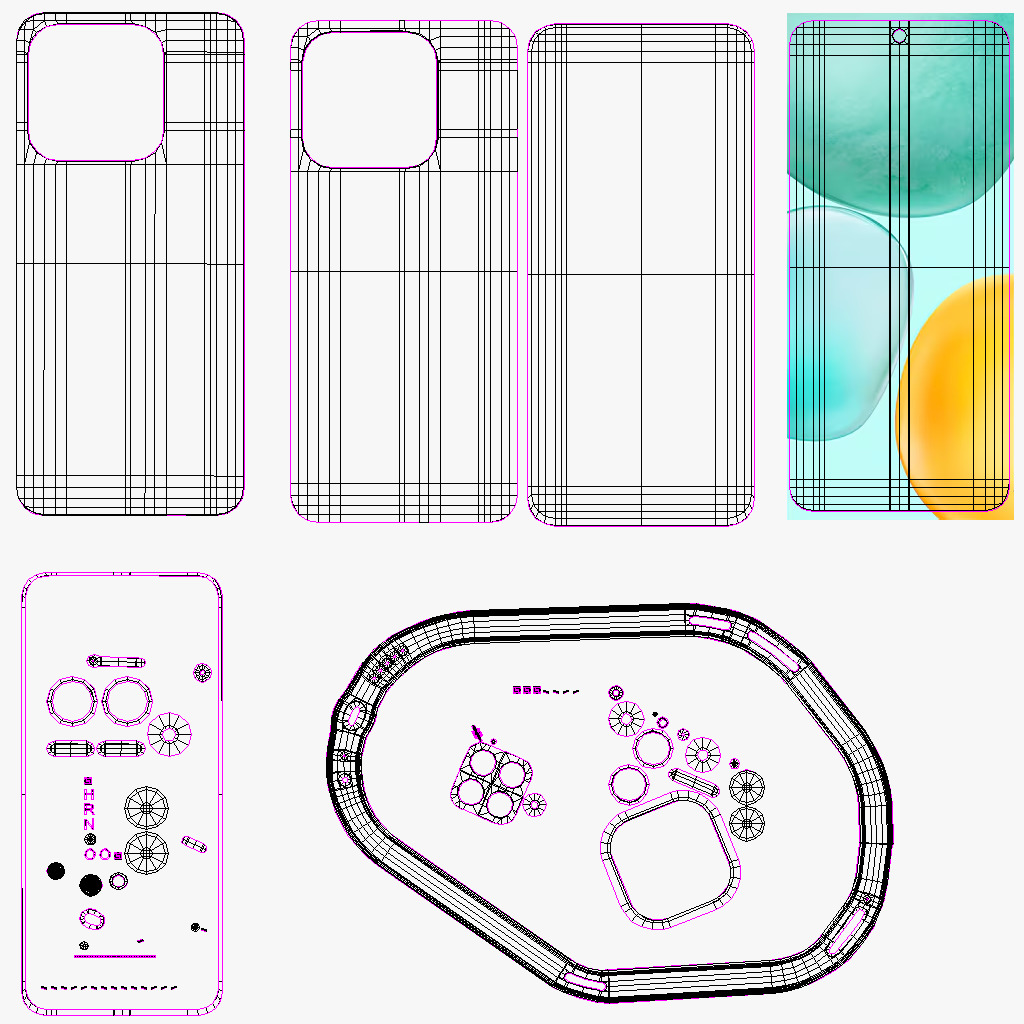 Honor X6c All Color Low-poly 3D model_21