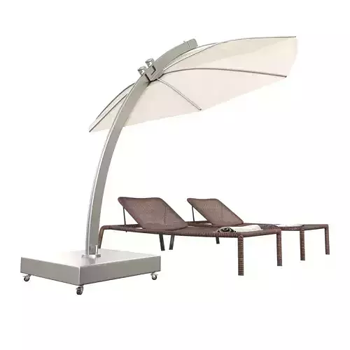 Icarus Umbrella and Sunbed