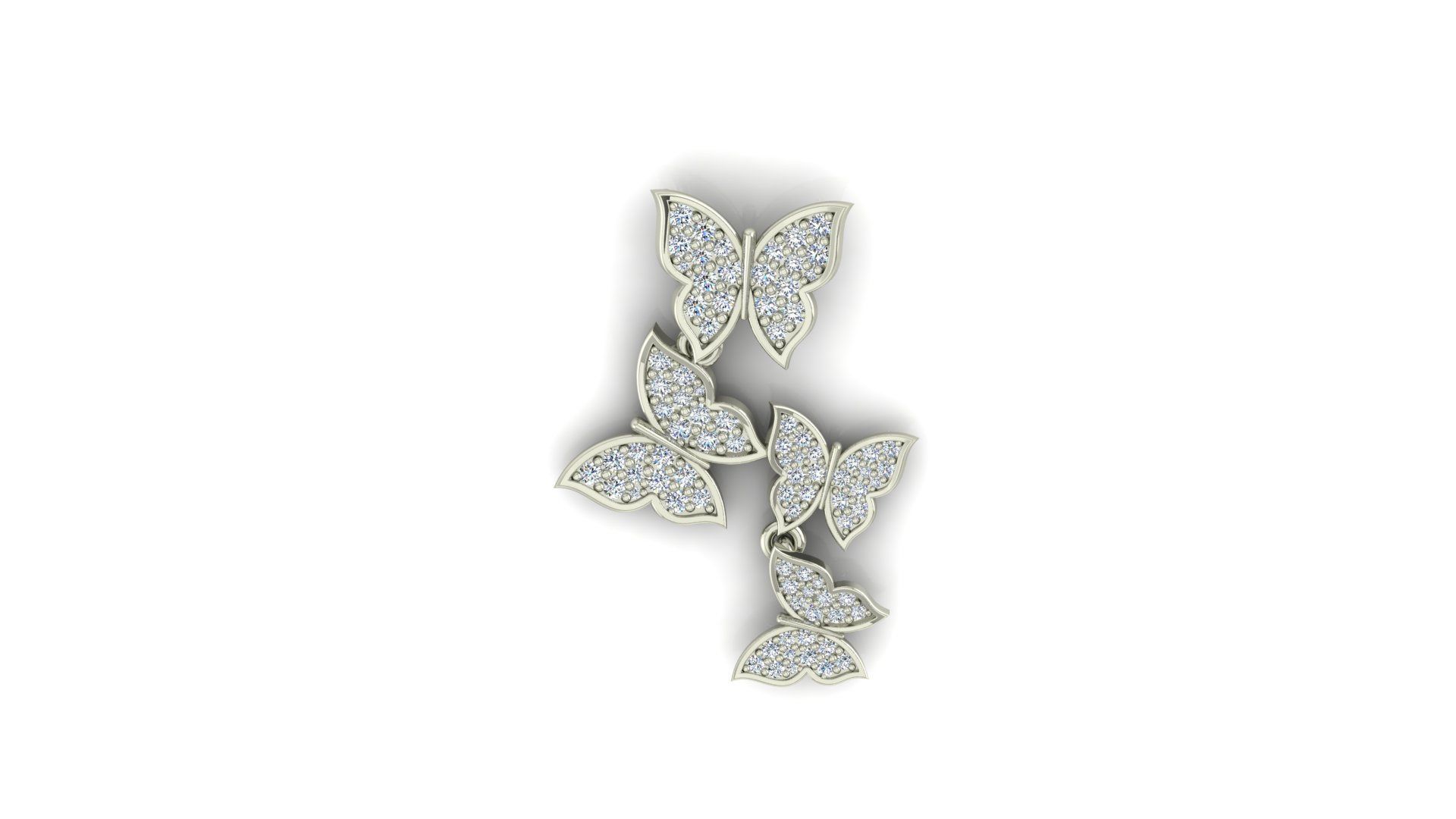 Butterfly cluster 3D print model_1
