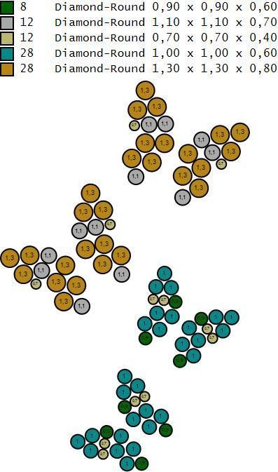 Butterfly cluster 3D print model_6