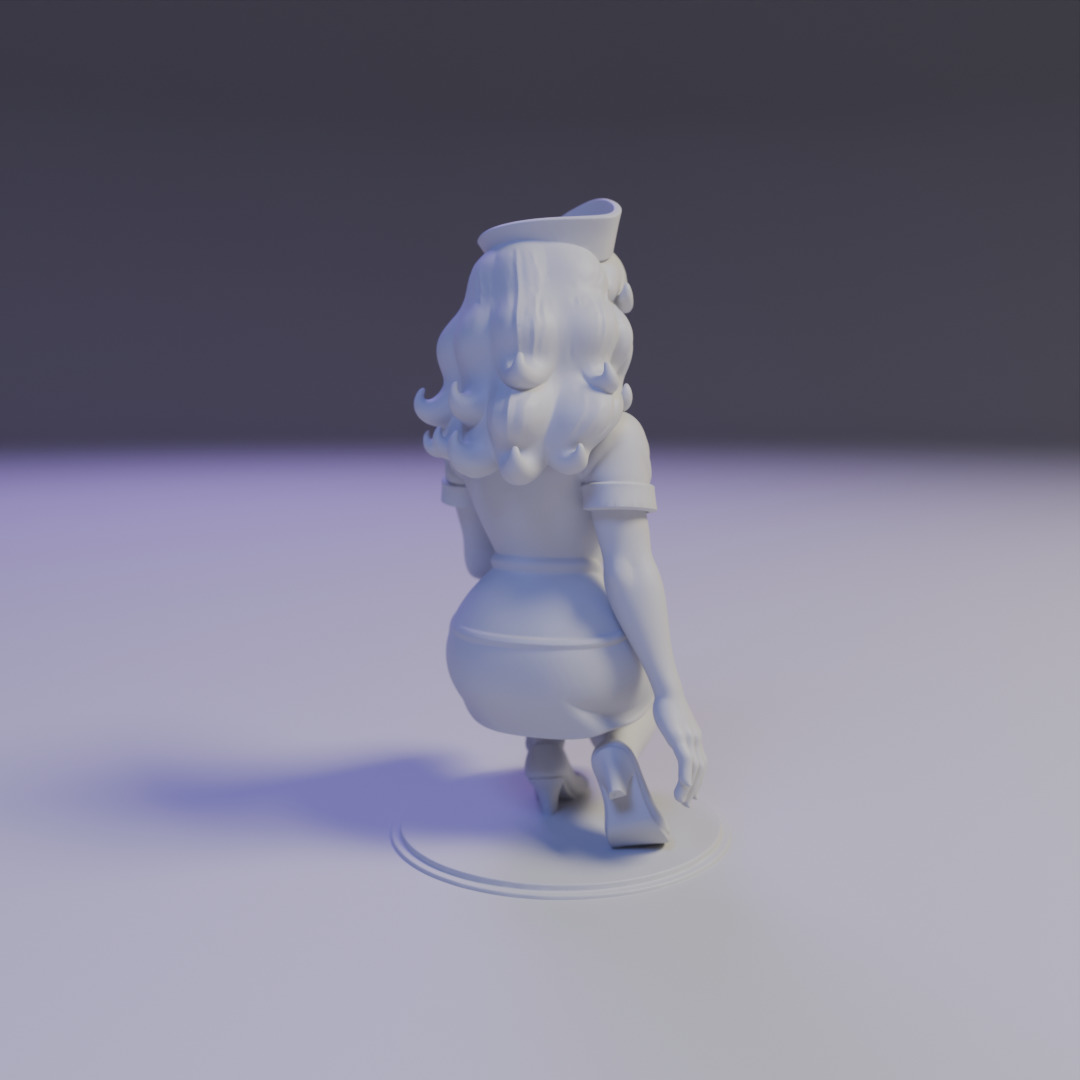 pin-up nurse 3D print model_14