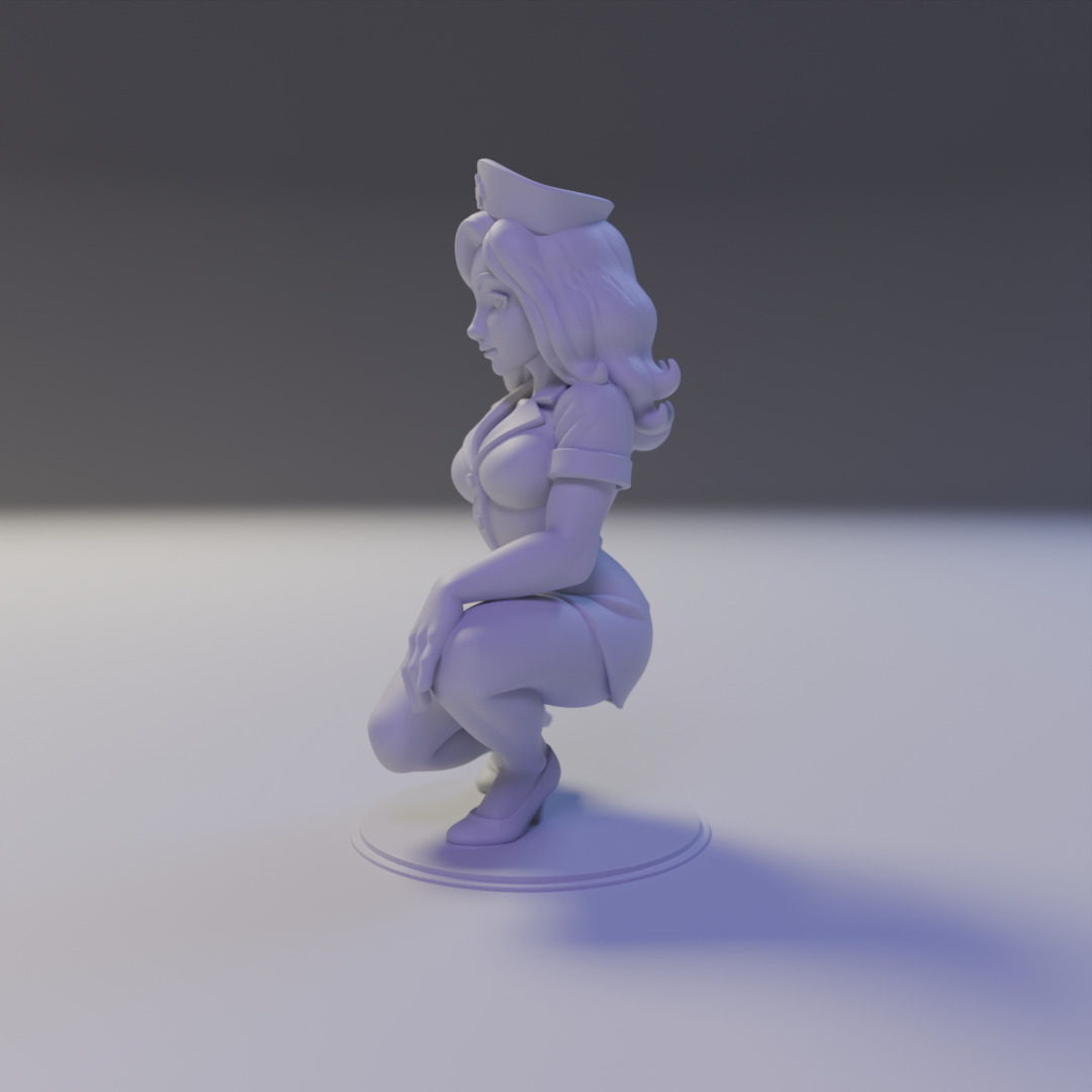 pin-up nurse 3D print model_4