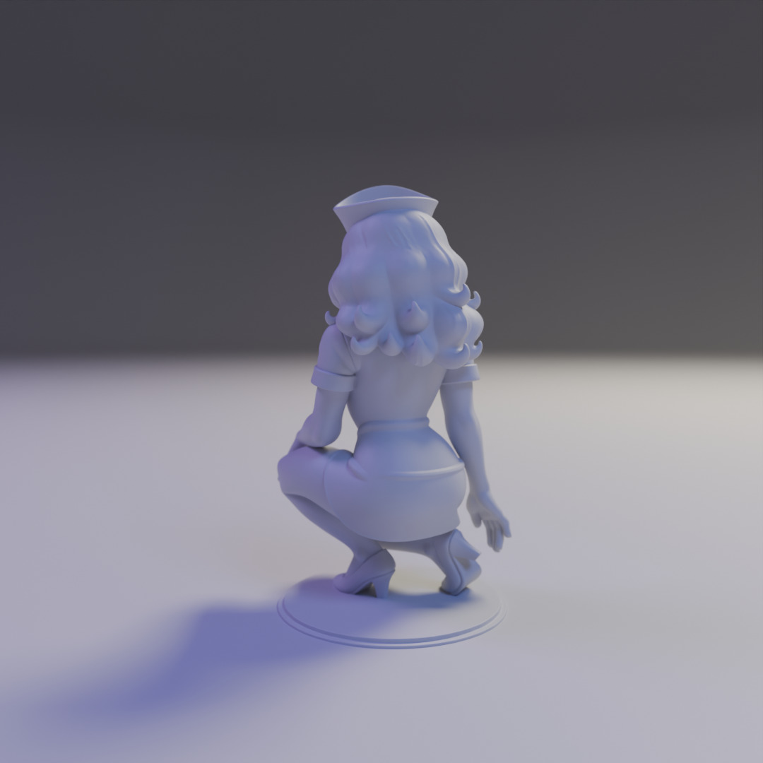 pin-up nurse 3D print model_6