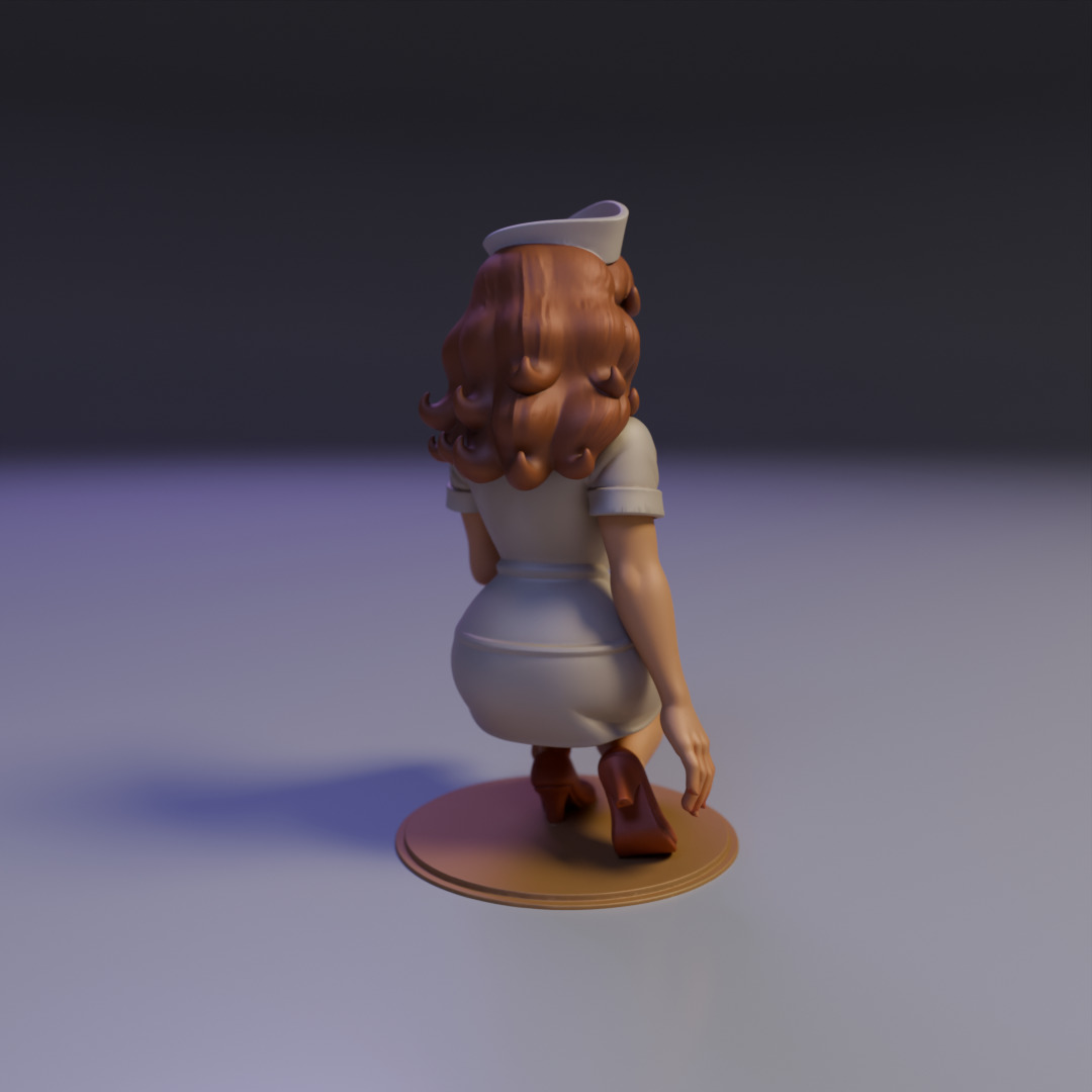 pin-up nurse 3D print model_13