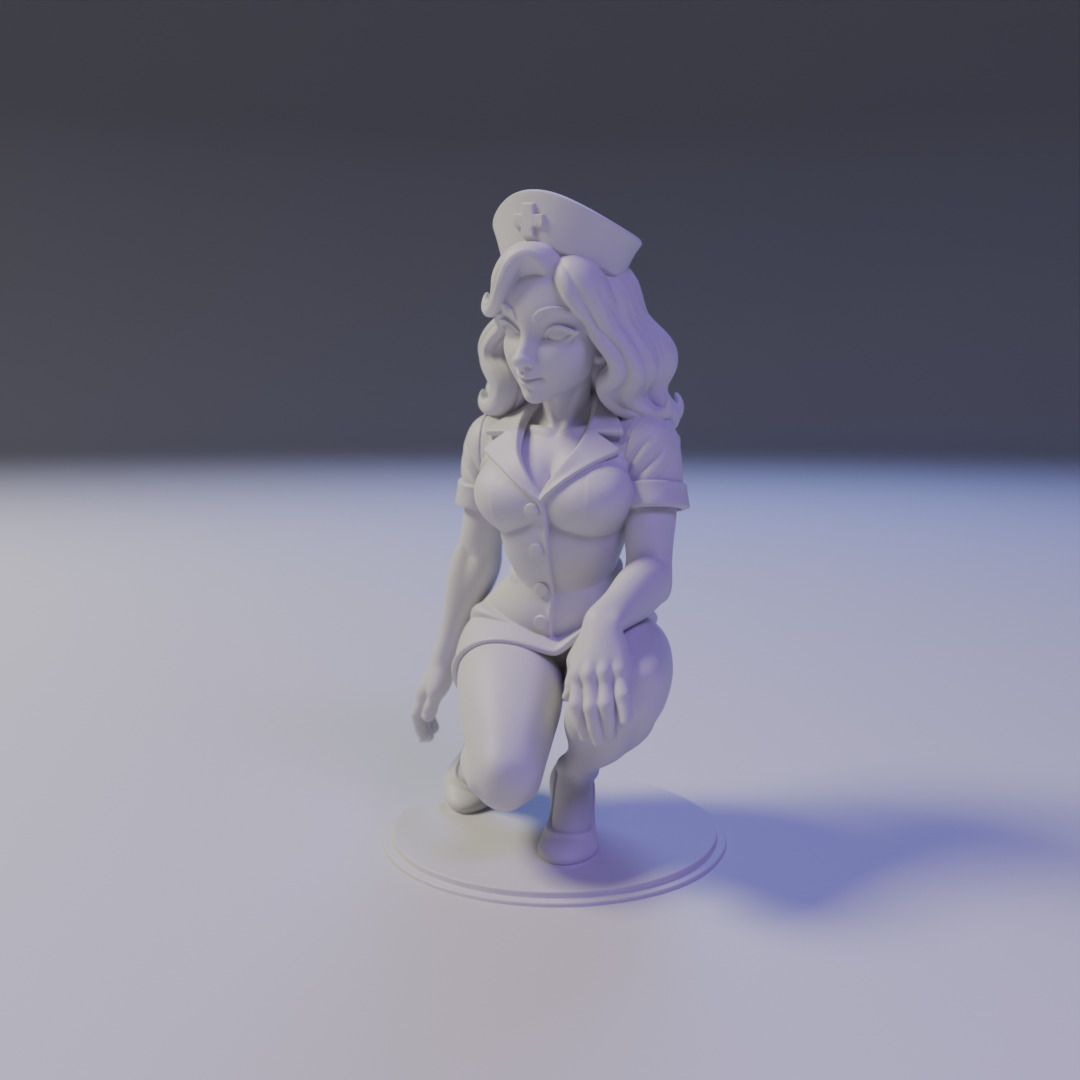 pin-up nurse 3D print model_10