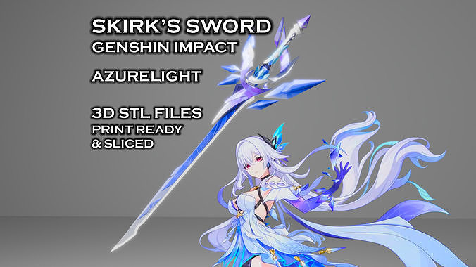 Skirk Sword - Genshin Impact Cosplay - 3D Print Ready 3D print model