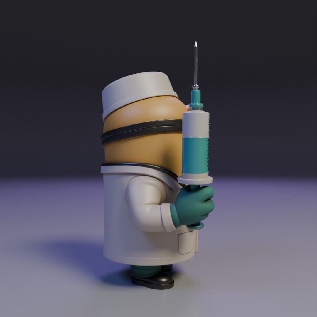 minion doctor 3D print model_2