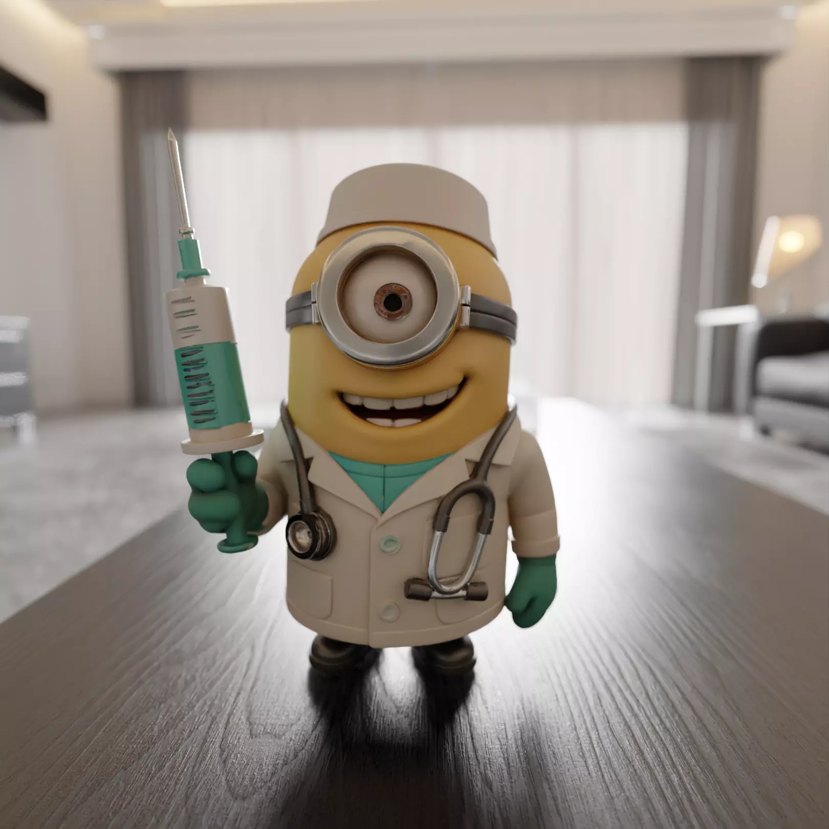 minion doctor 3D print model_0