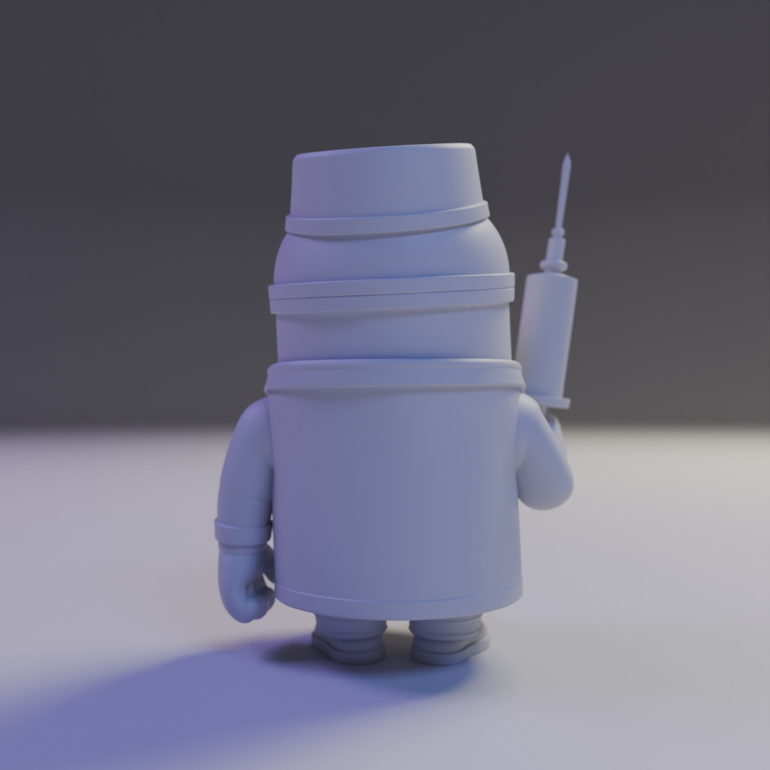 minion doctor 3D print model_5