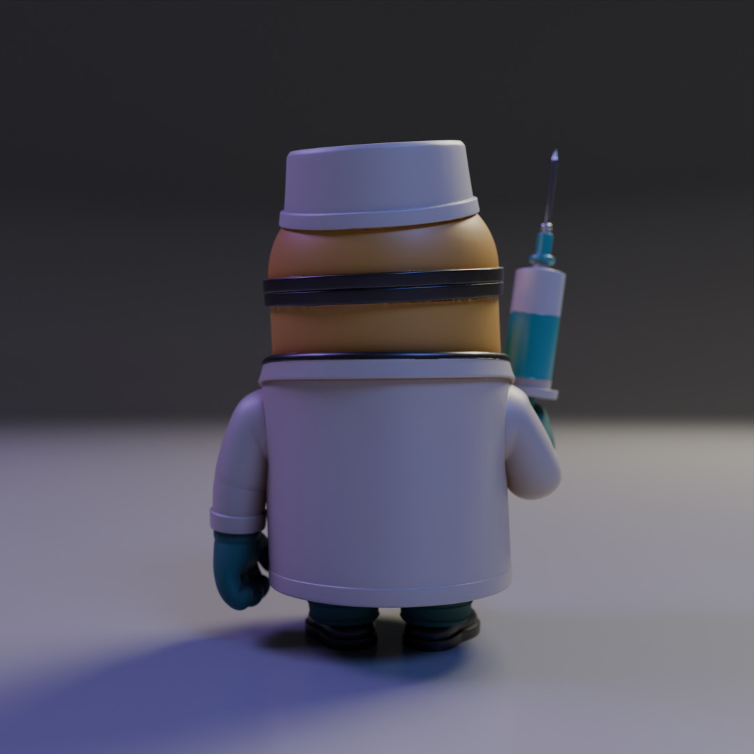 minion doctor 3D print model_6