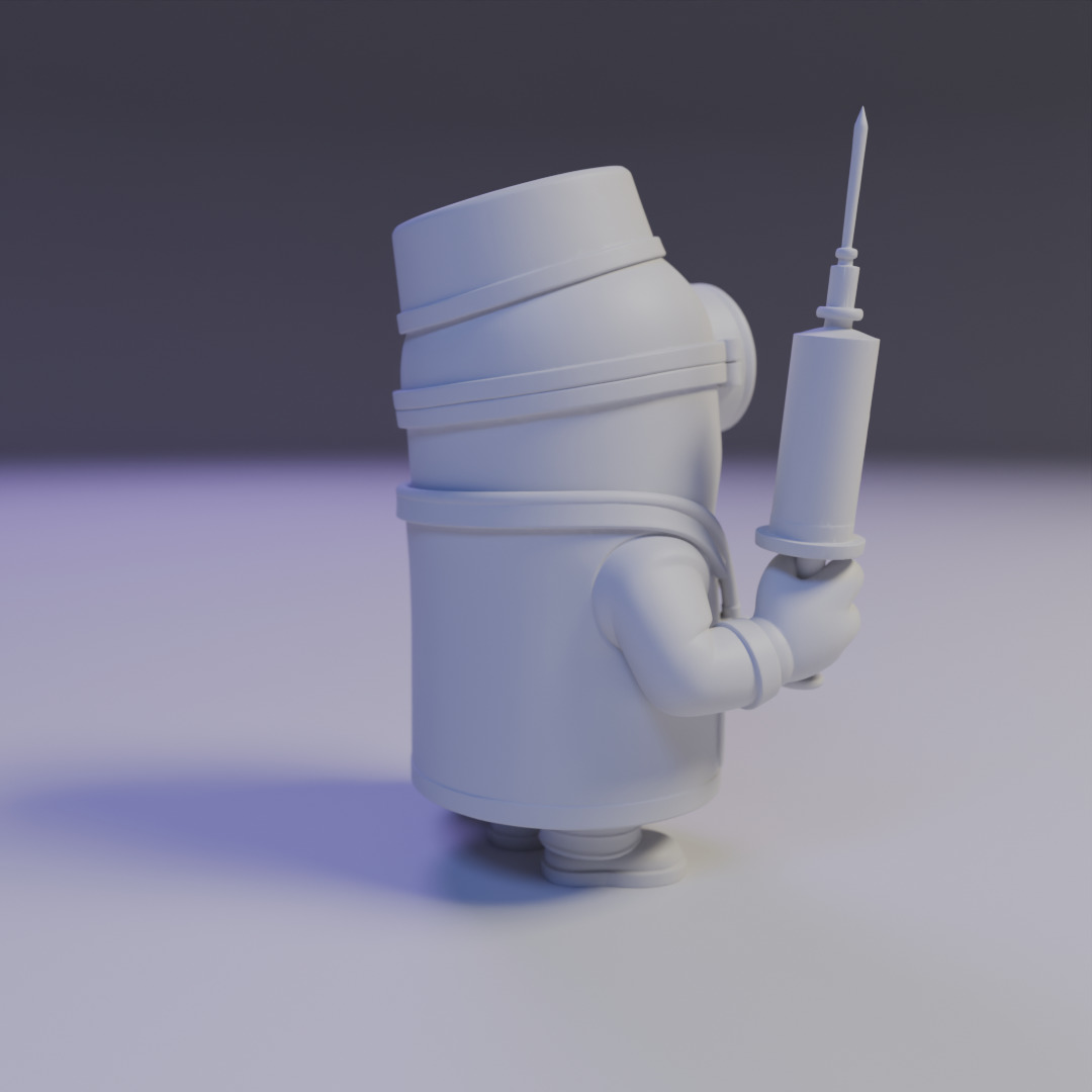 minion doctor 3D print model_13