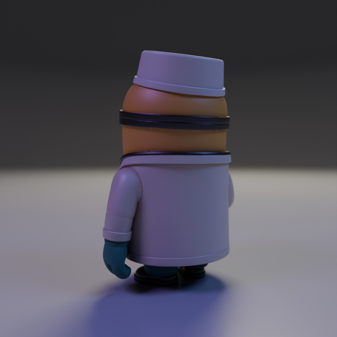 minion doctor 3D print model_12