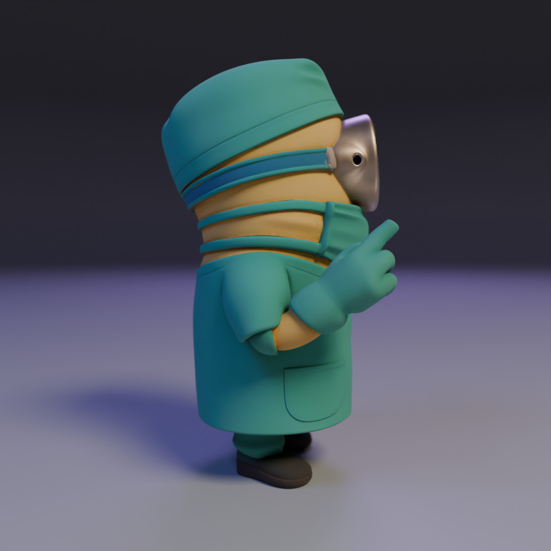 minion surgery doctor 3D print model_1