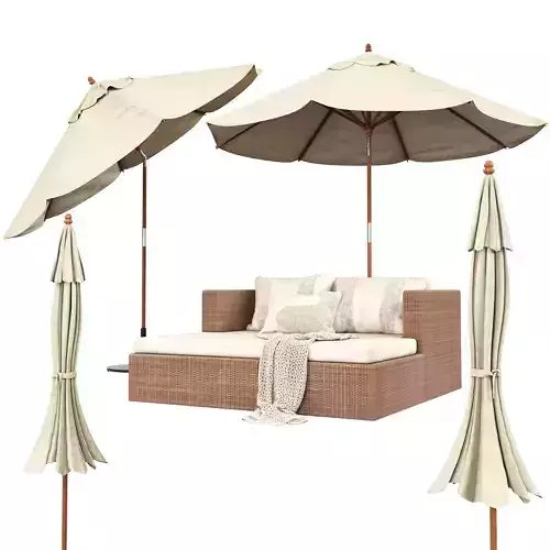 Patio Umbrella and huntington daybed