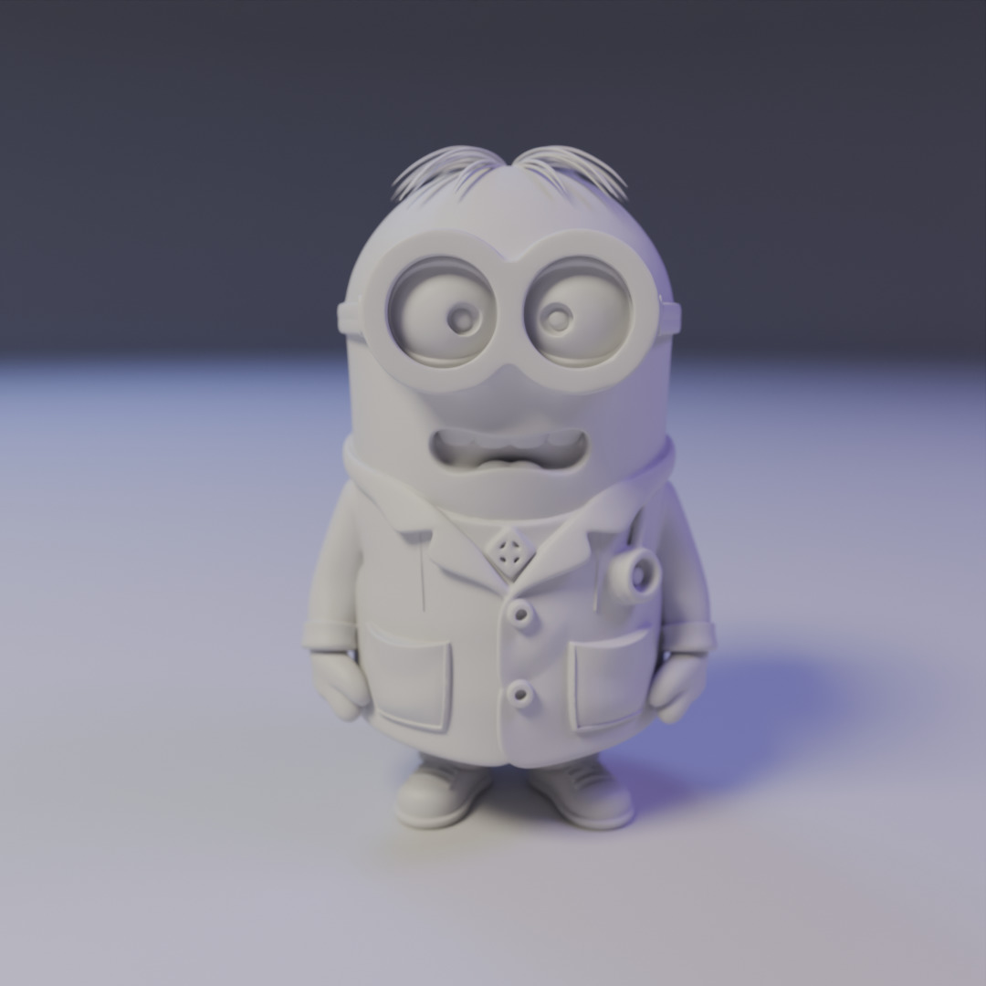minion doctor  3D print model_16