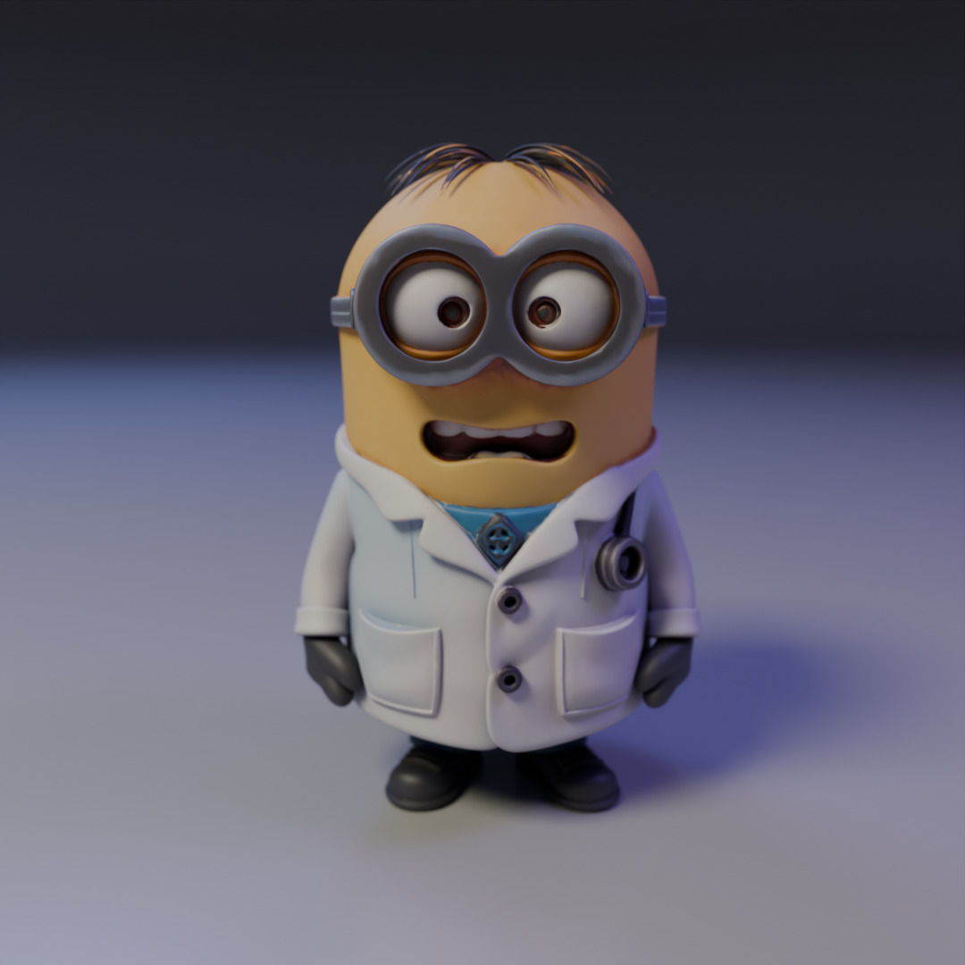 minion doctor  3D print model_15