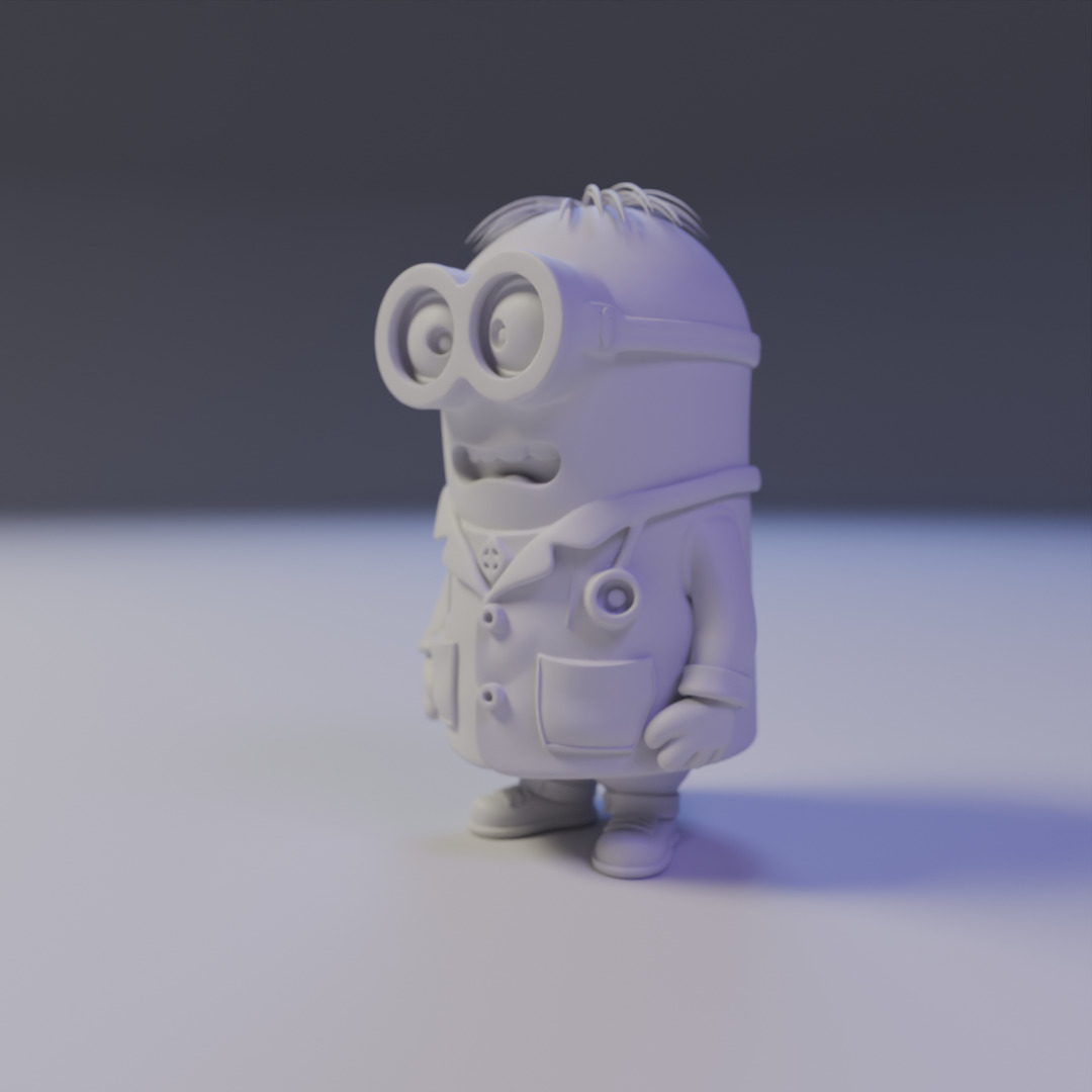 minion doctor  3D print model_10
