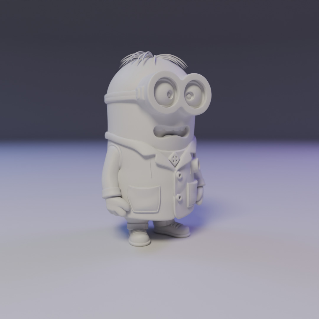minion doctor  3D print model_8