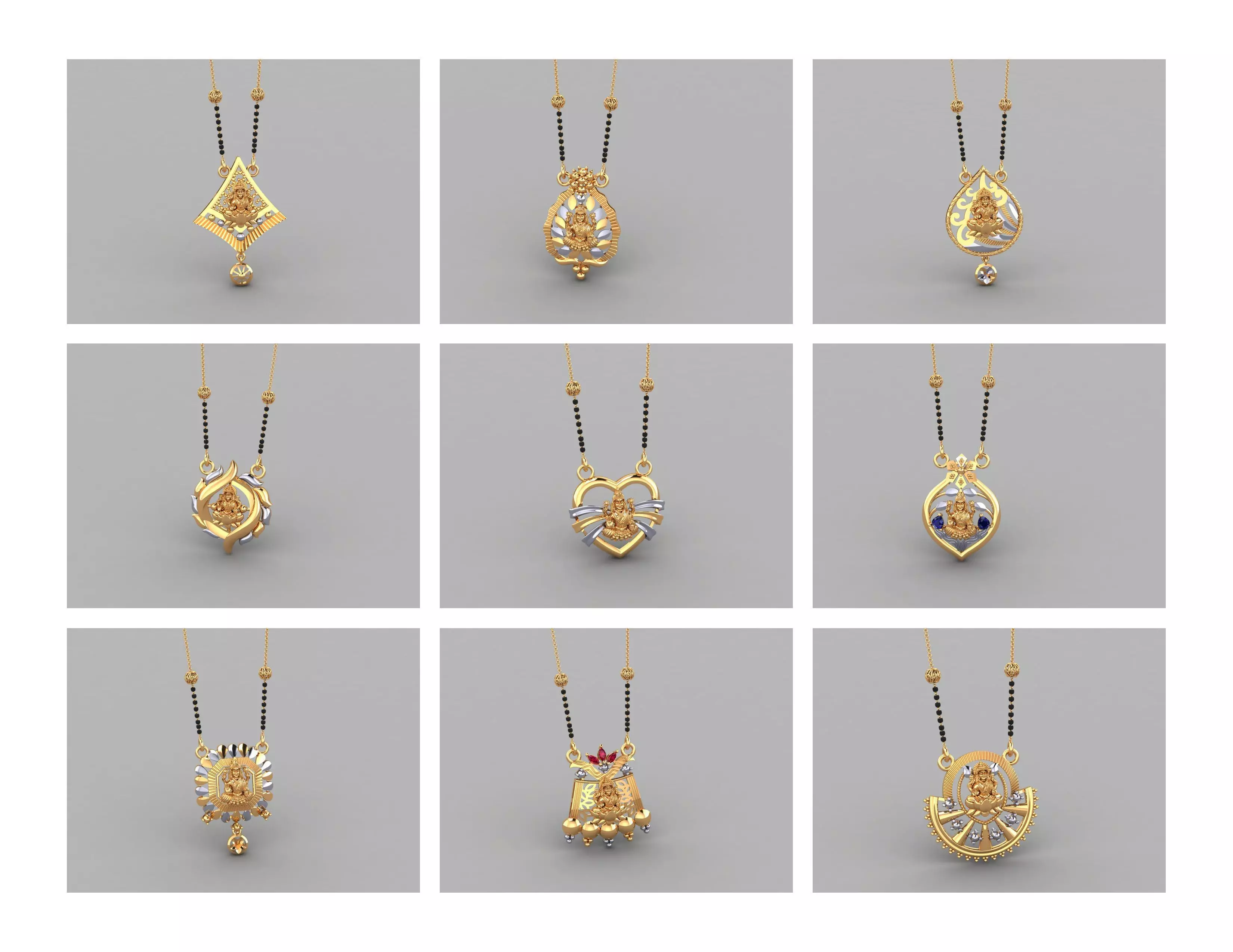 God Mangalsutra Collection STL  3DM Files Available 3D print model_0