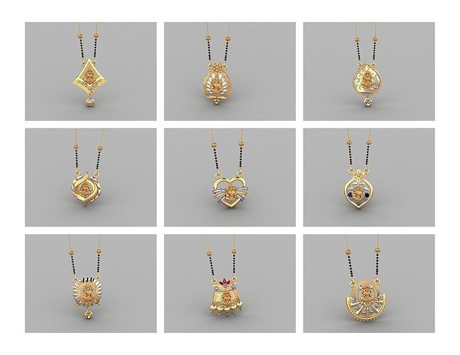 God Mangalsutra Collection STL  3DM Files Available 3D print model