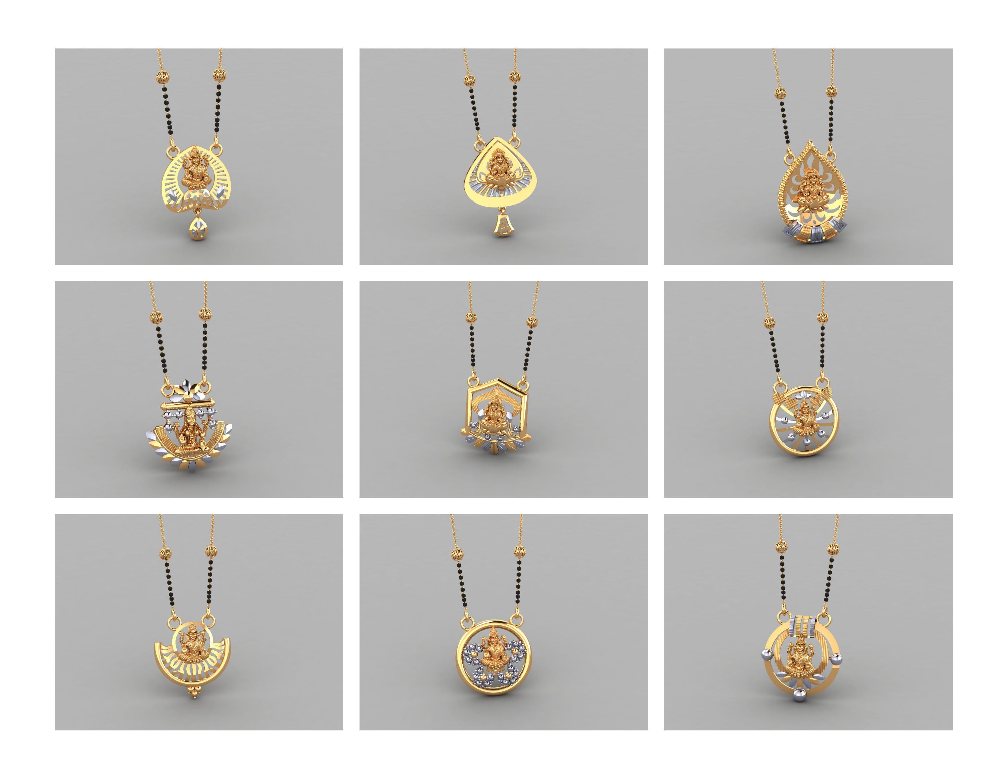 God Mangalsutra Collection STL  3DM Files Available 3D print model_1