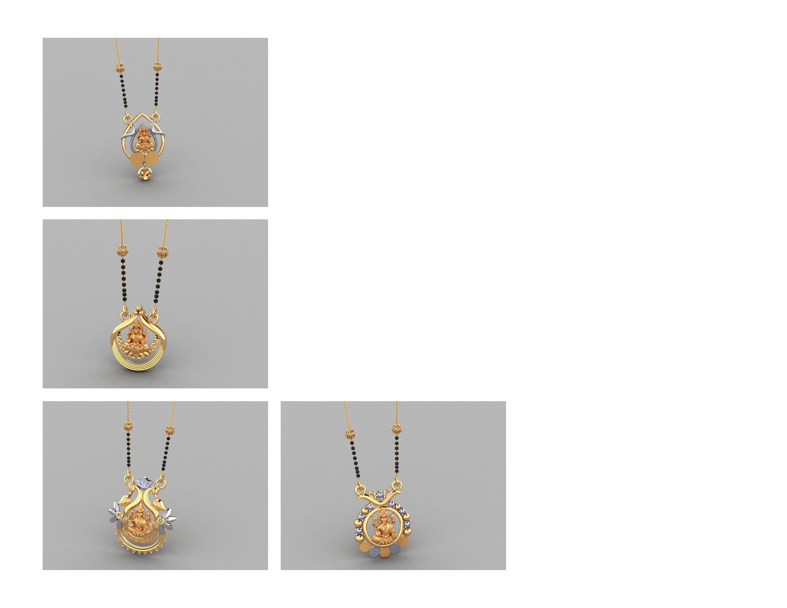 God Mangalsutra Collection STL  3DM Files Available 3D print model_4