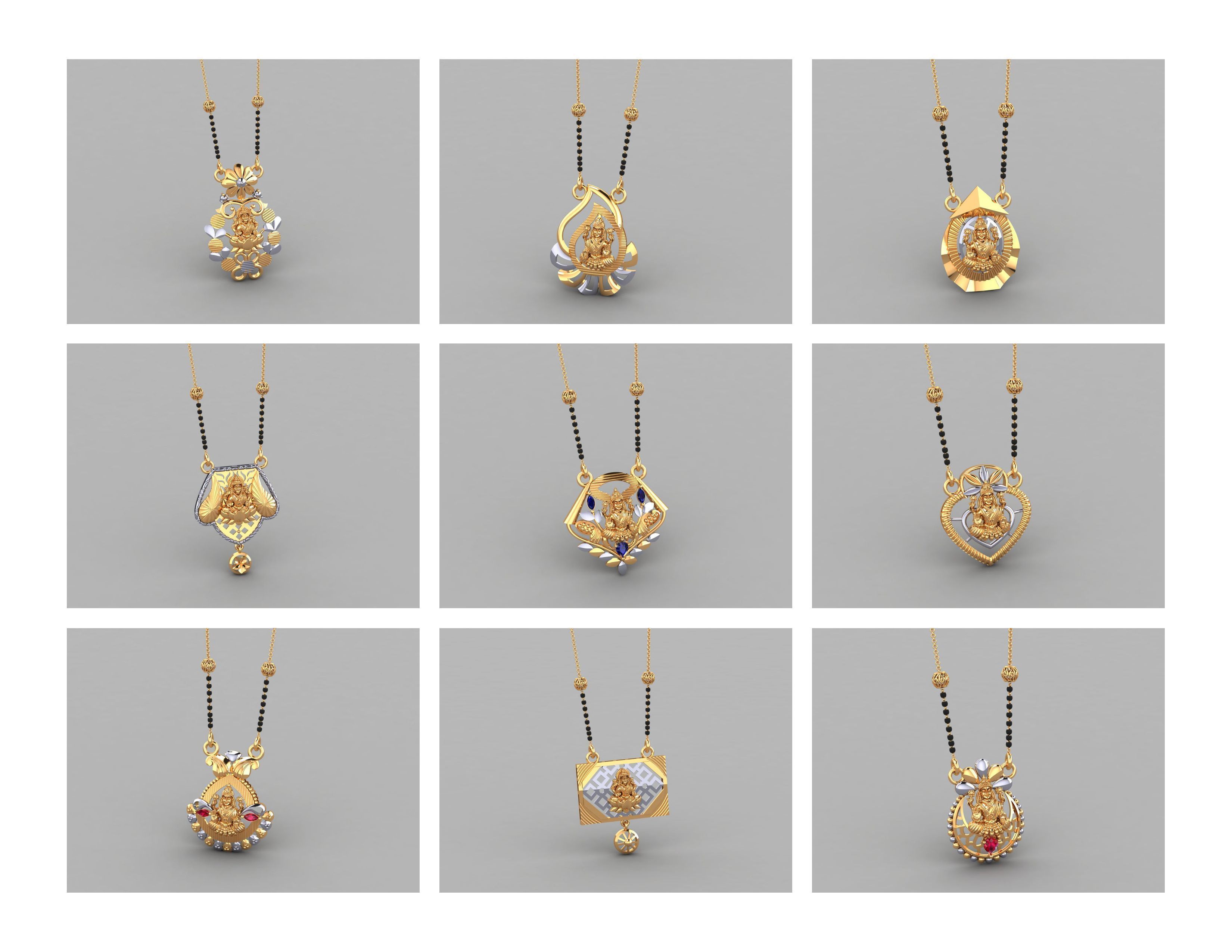 God Mangalsutra Collection STL  3DM Files Available 3D print model_2