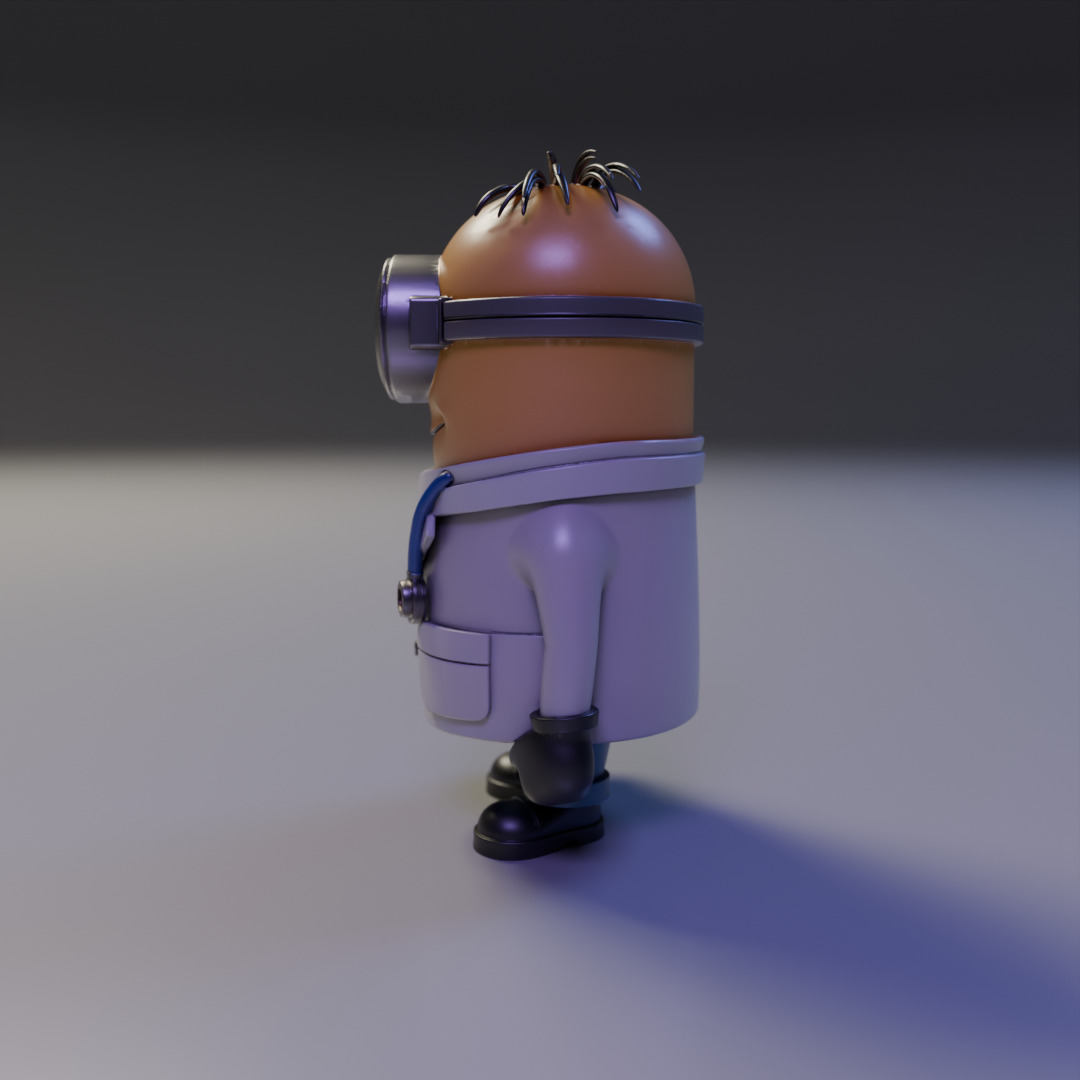 minion doctor 3D print model_4