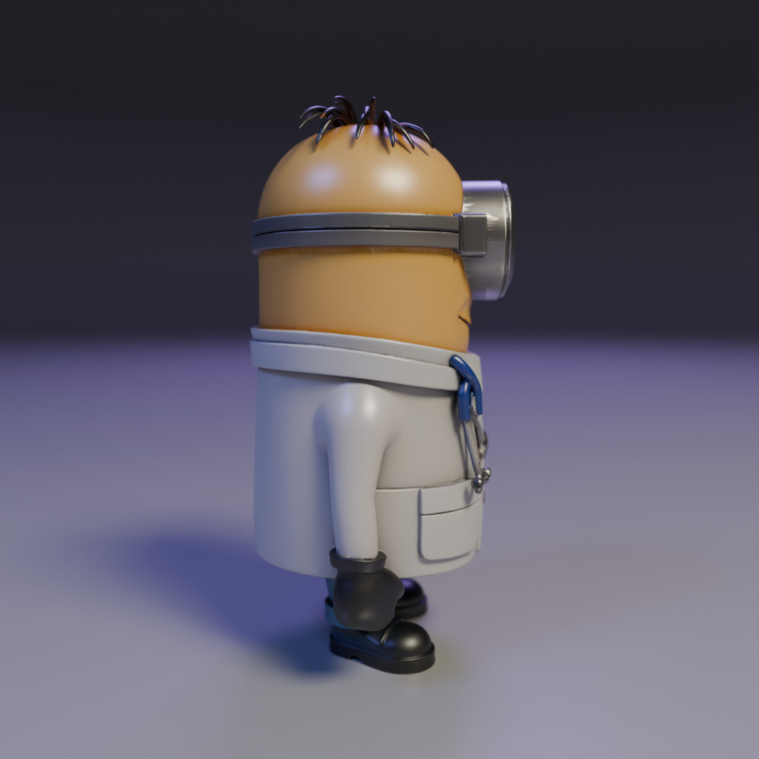 minion doctor 3D print model_2