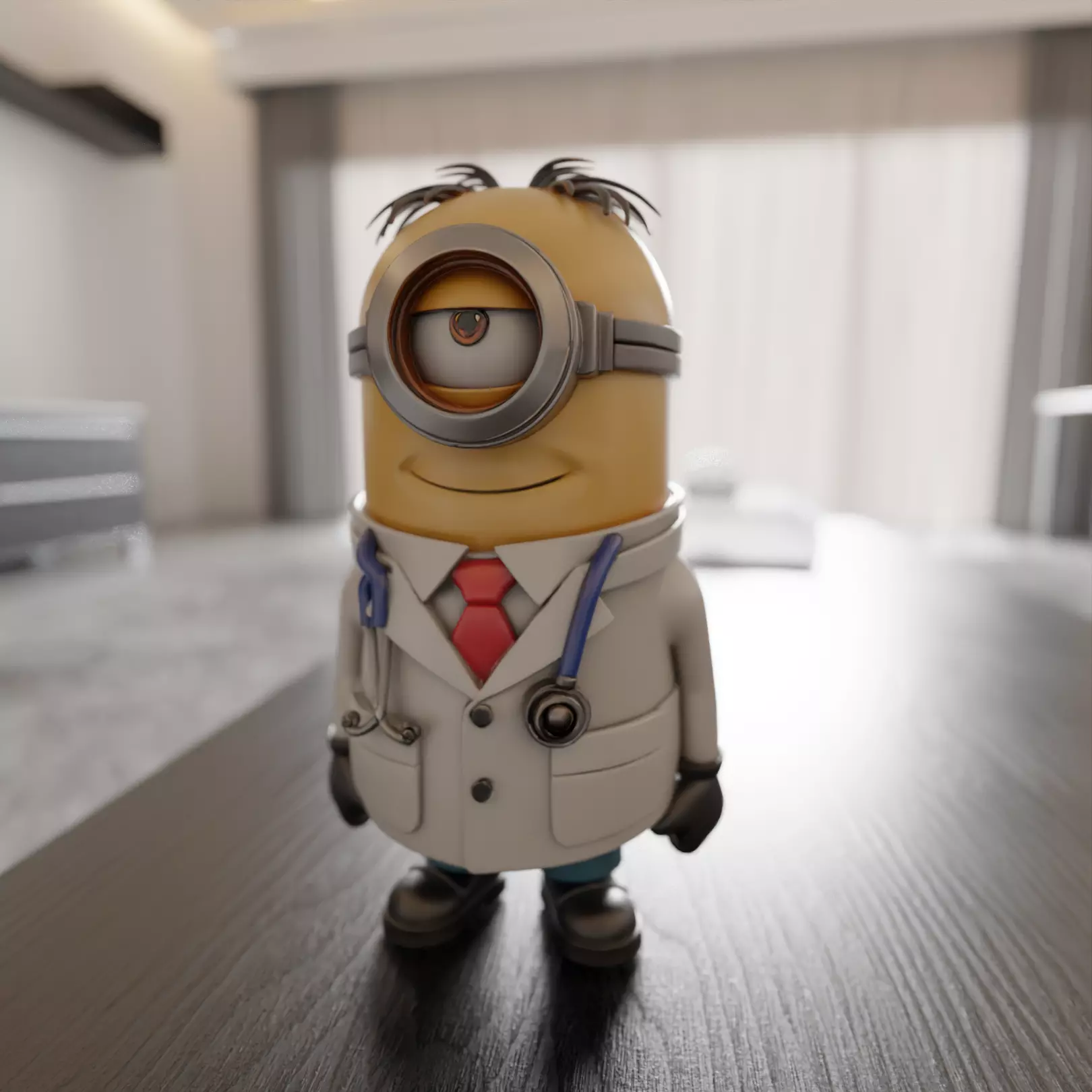 minion doctor 3D print model_0