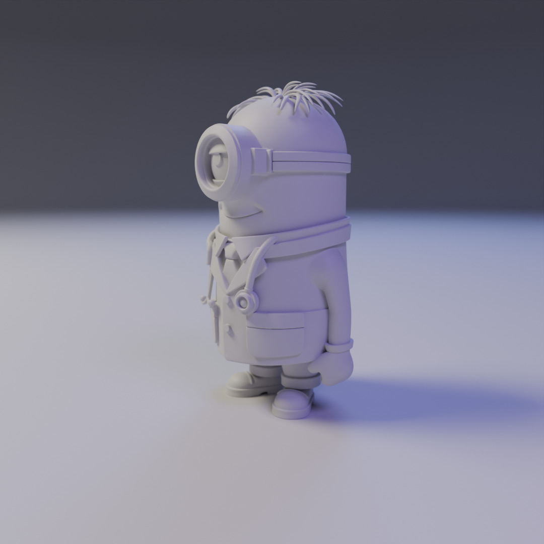 minion doctor 3D print model_9
